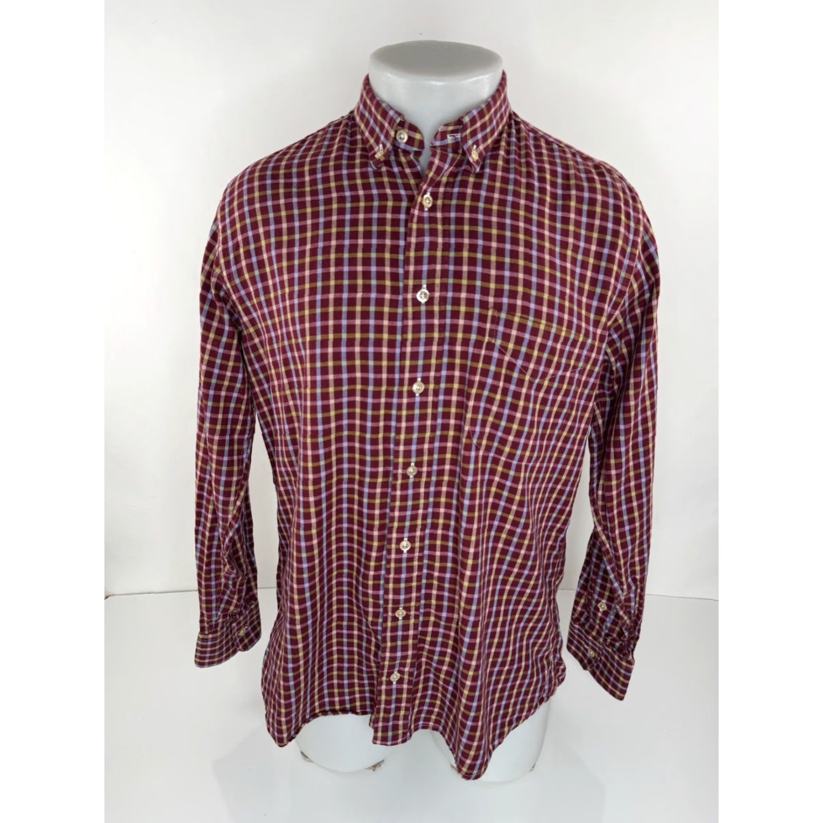 Vintage GITMAN BROS USA Plaid Check Soft Twill M Shirt Size US M / EU 48-50 / 2 - 2 Thumbnail