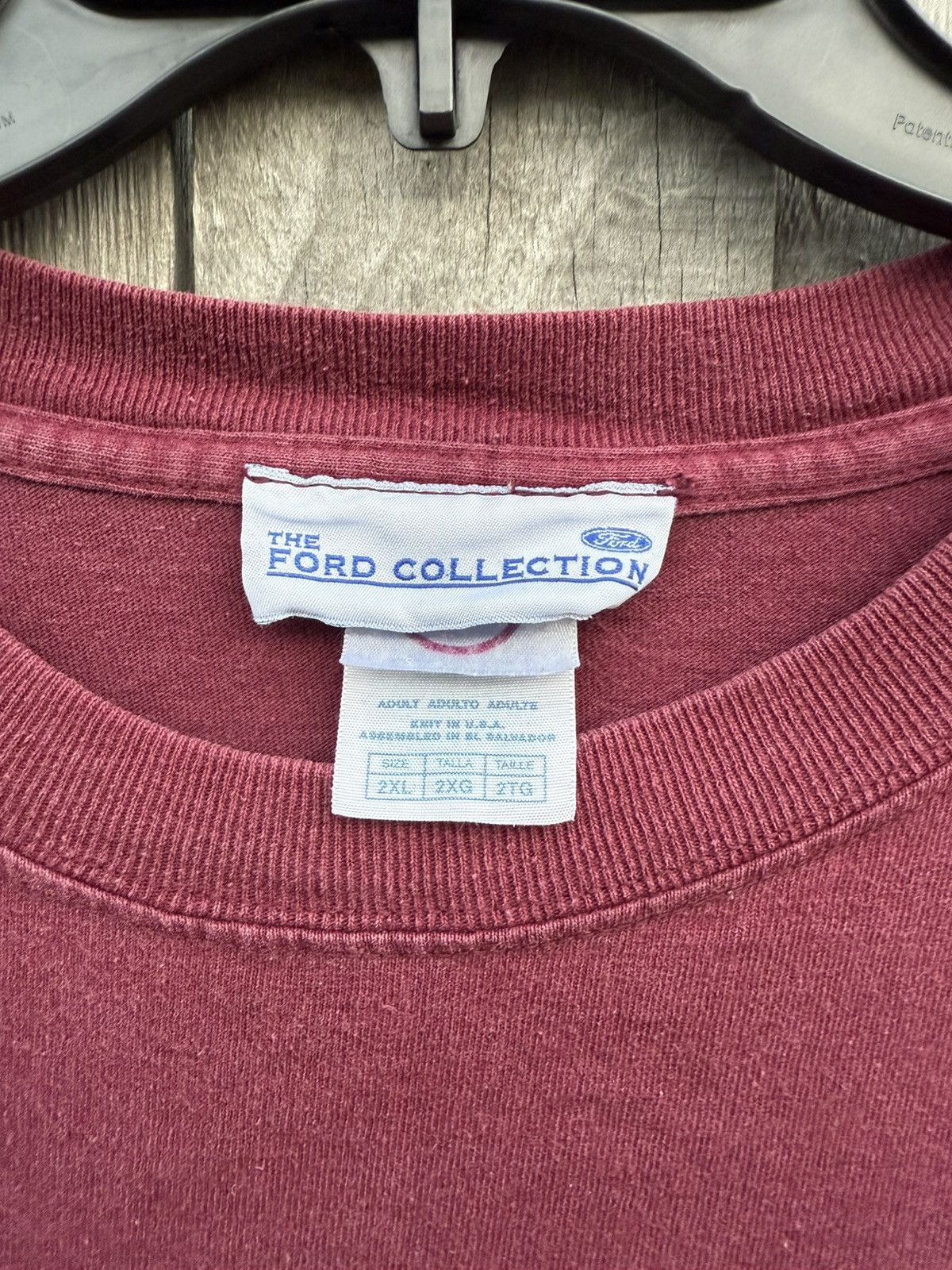 Ford × Vintage Vintage Y2K Ford Racing Cobra Maroon Tshirt Size US XXL / EU 58 / 5 - 3 Thumbnail