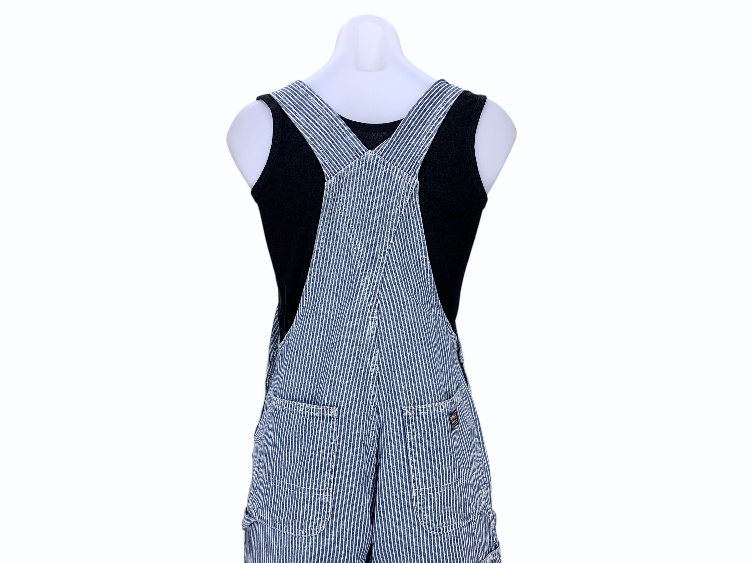 Vintage Bobson Carpenter Bib Overalls Hickory Stripes Size US 27 - 7 Thumbnail