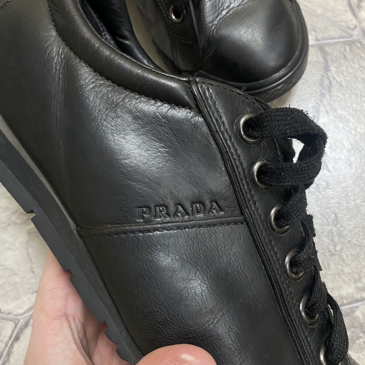 Prada Prada Leather Sneakers Low Top Size US 6.5 / EU 39-40 - 13 Thumbnail