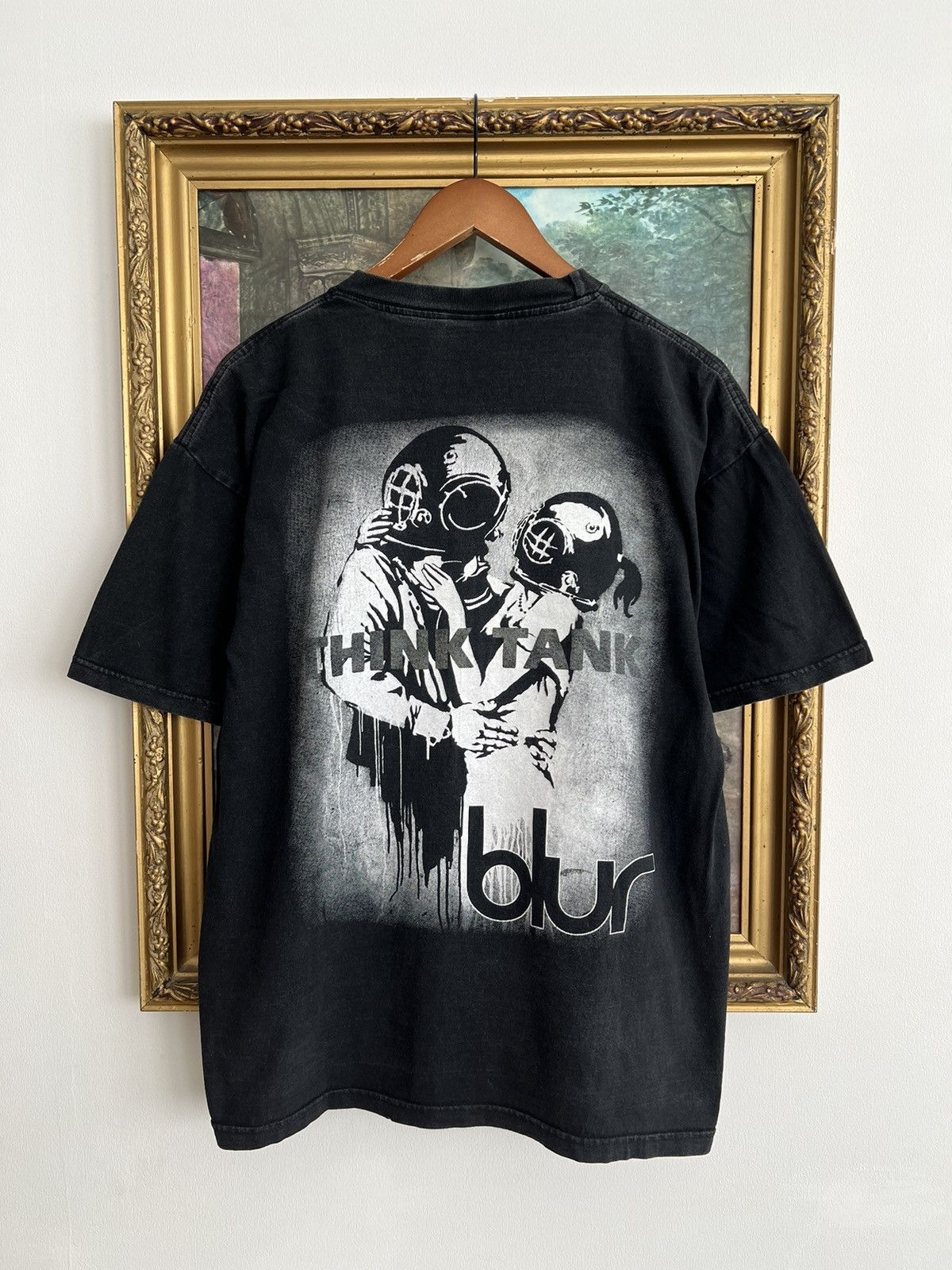Band Tees Vintage 2000s Blur Think Tank Britpop Black T-shirt Size US L / EU 52-54 / 3 - 2 Thumbnail