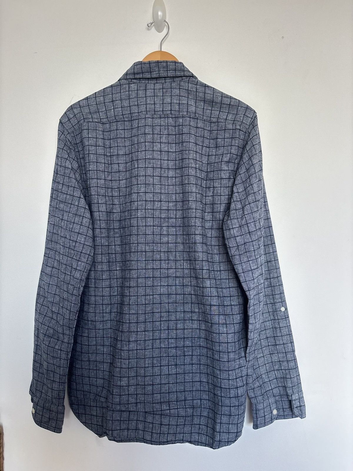 Scotch & Soda Scotch & Soda Cotton Linen Check Shirt Large L Size US L / EU 52-54 / 3 - 4 Thumbnail