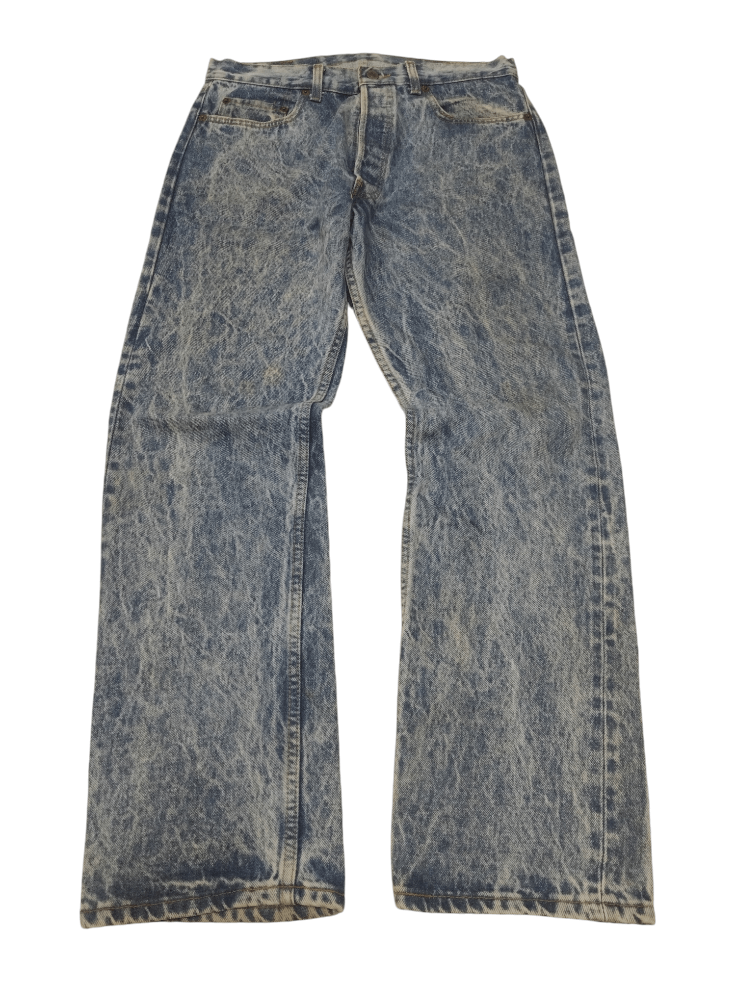 If Six Was Nine × Le Grande Bleu (L.G.B.) × Levi's Crazy acid wash Levi’s Vintage Jeans Size US 34 / EU 50 - 13 Thumbnail