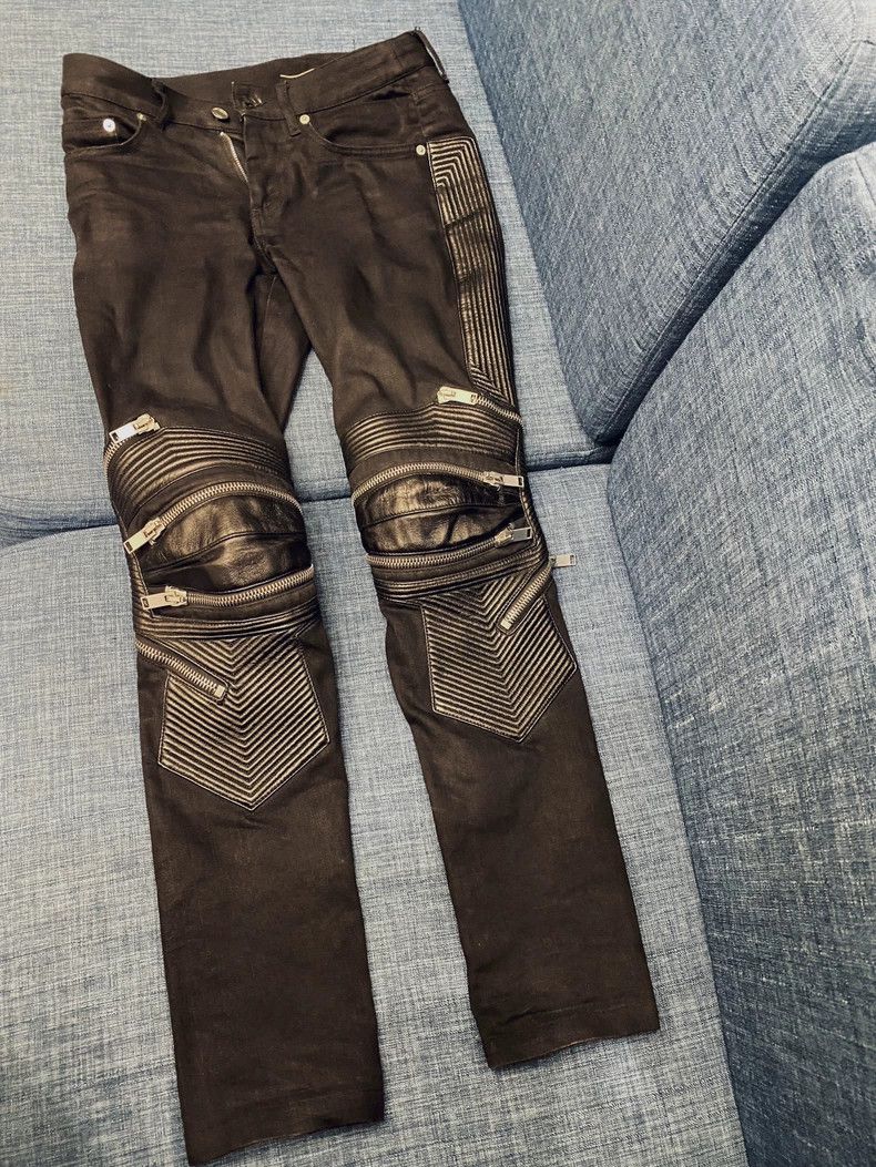 Saint Laurent Paris Saint Laurent Paris Motorcycle Zipper Jeans