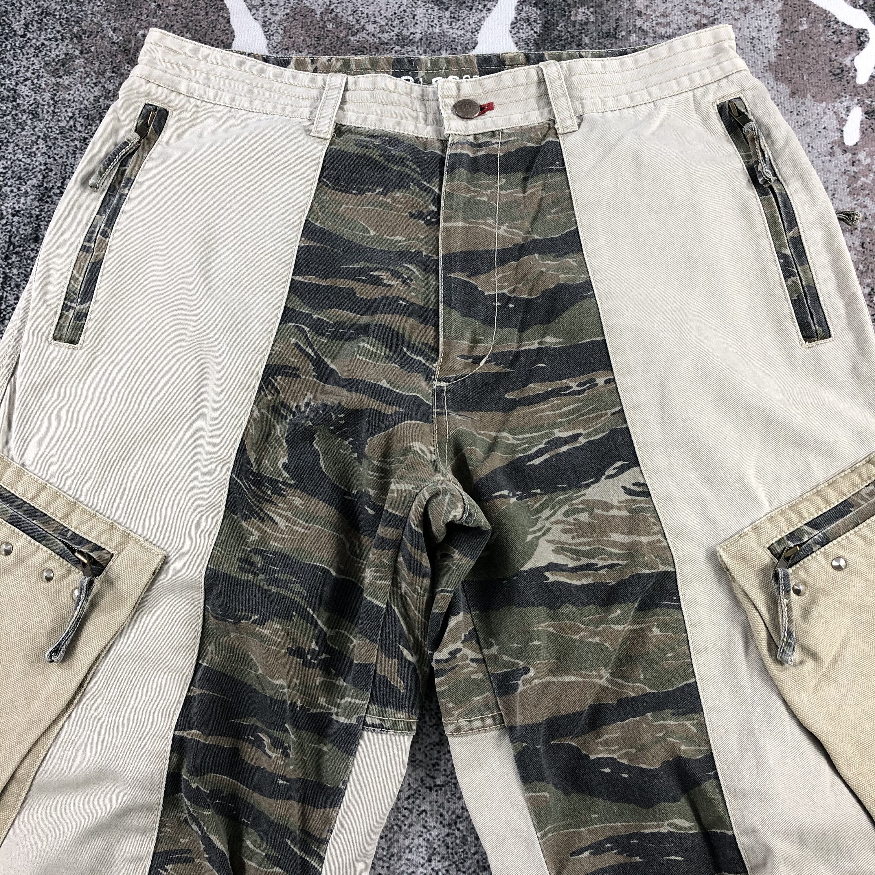 Japanese Brand HNBM Camo Cargo Pants Multi Pocket Tactical Trousers Size US 32 / EU 48 - 3 Thumbnail
