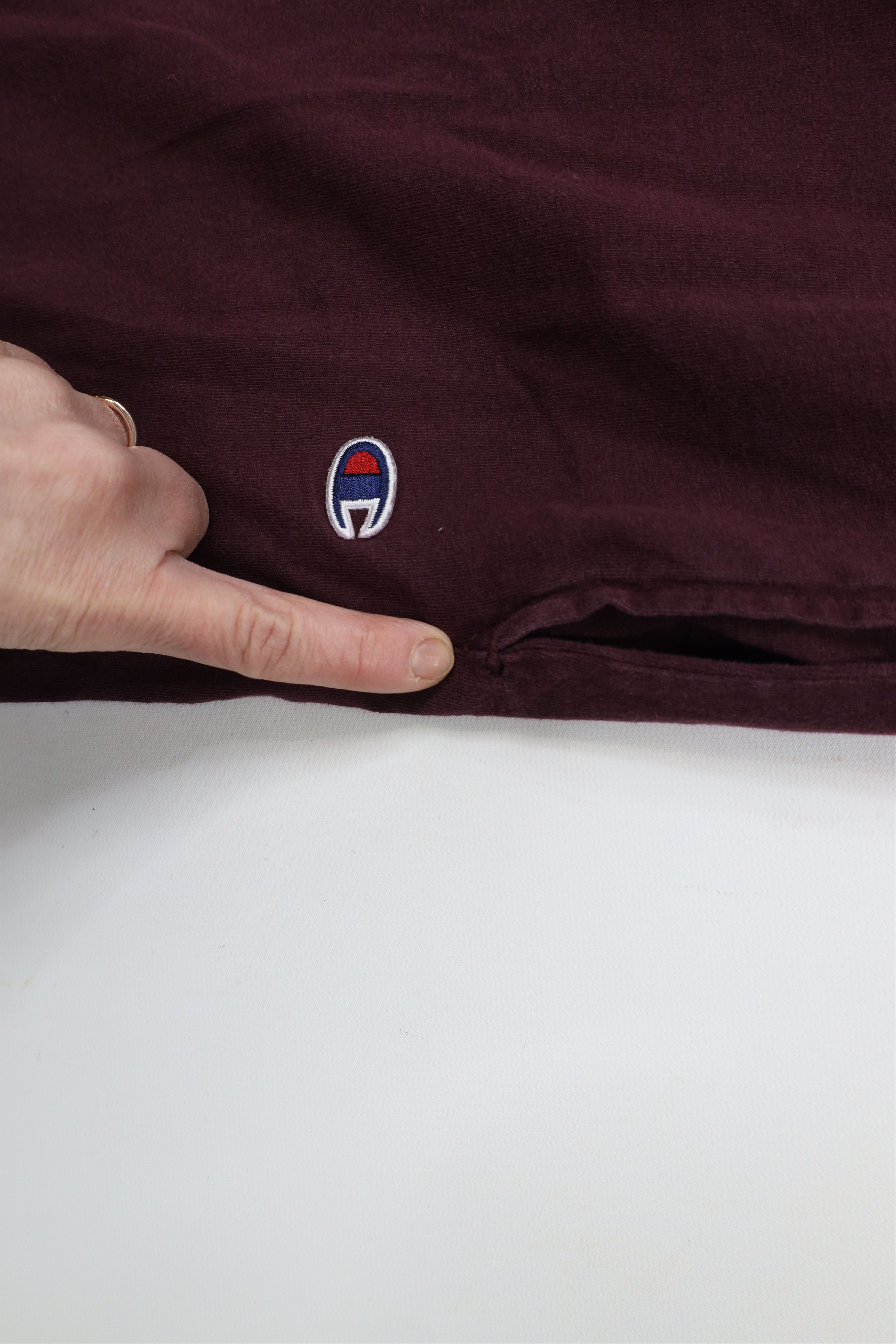 Champion × Vintage Vintage Champion Lightweight Sweatpants Maroon Cotton Size US 32 / EU 48 - 6 Thumbnail