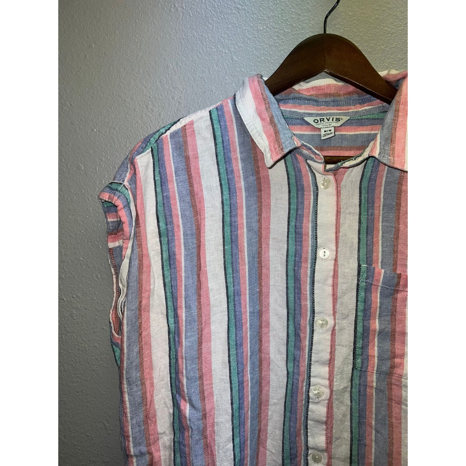 Orvis Womens Orvis Classic Collection Shirt Top Button Down M Size M / US 6-8 / IT 42-44 - 3 Thumbnail