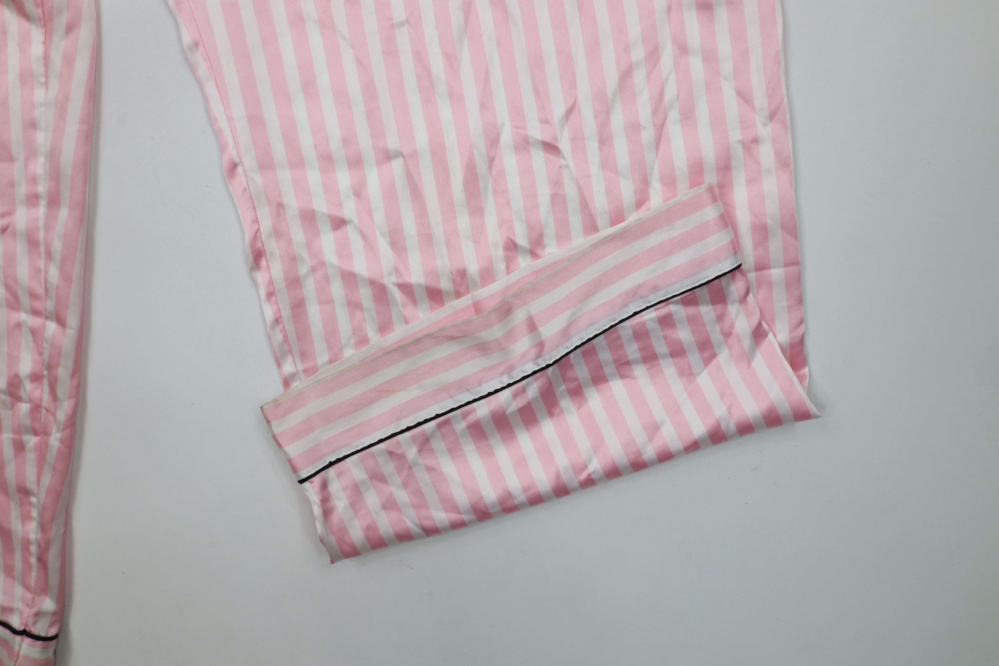 Victoria's Secret × Vintage Vintage Victoria's Secret Silky Polyester Striped Pajamas Size L / US 10 / IT 46 - 20 Thumbnail