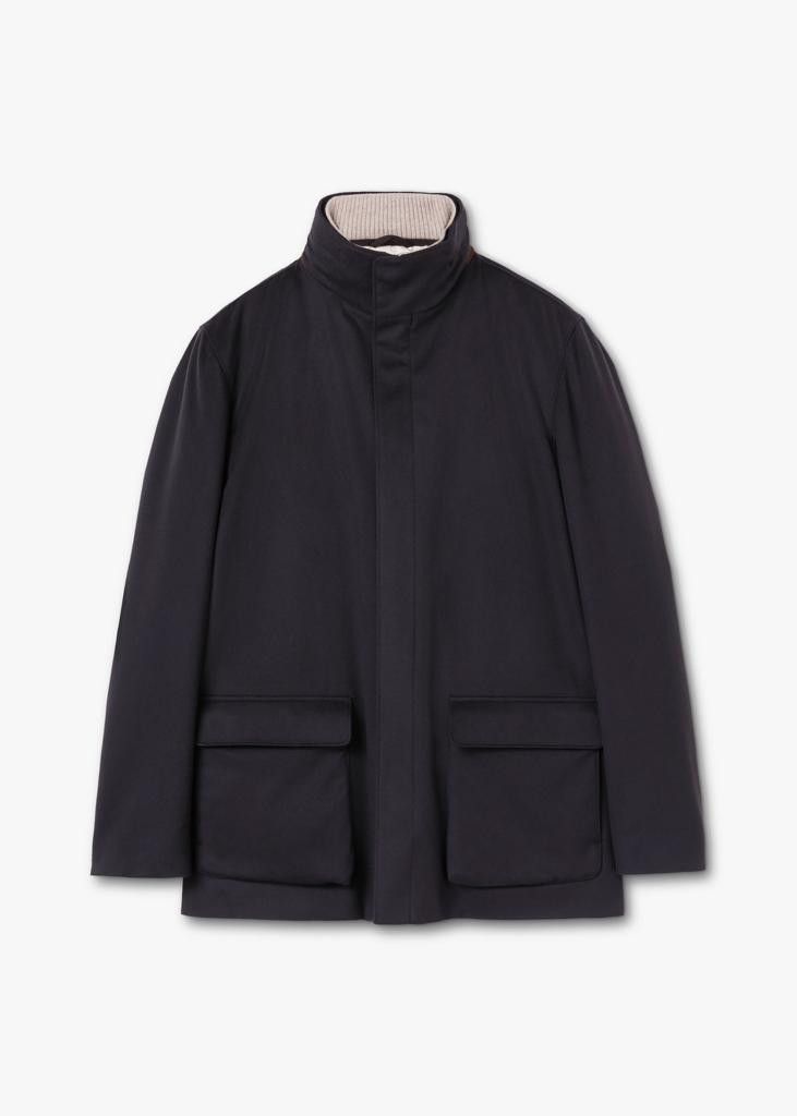 image of Loro Piana O1W1Db0124 Coat In Black, Men's (Size 2XL)