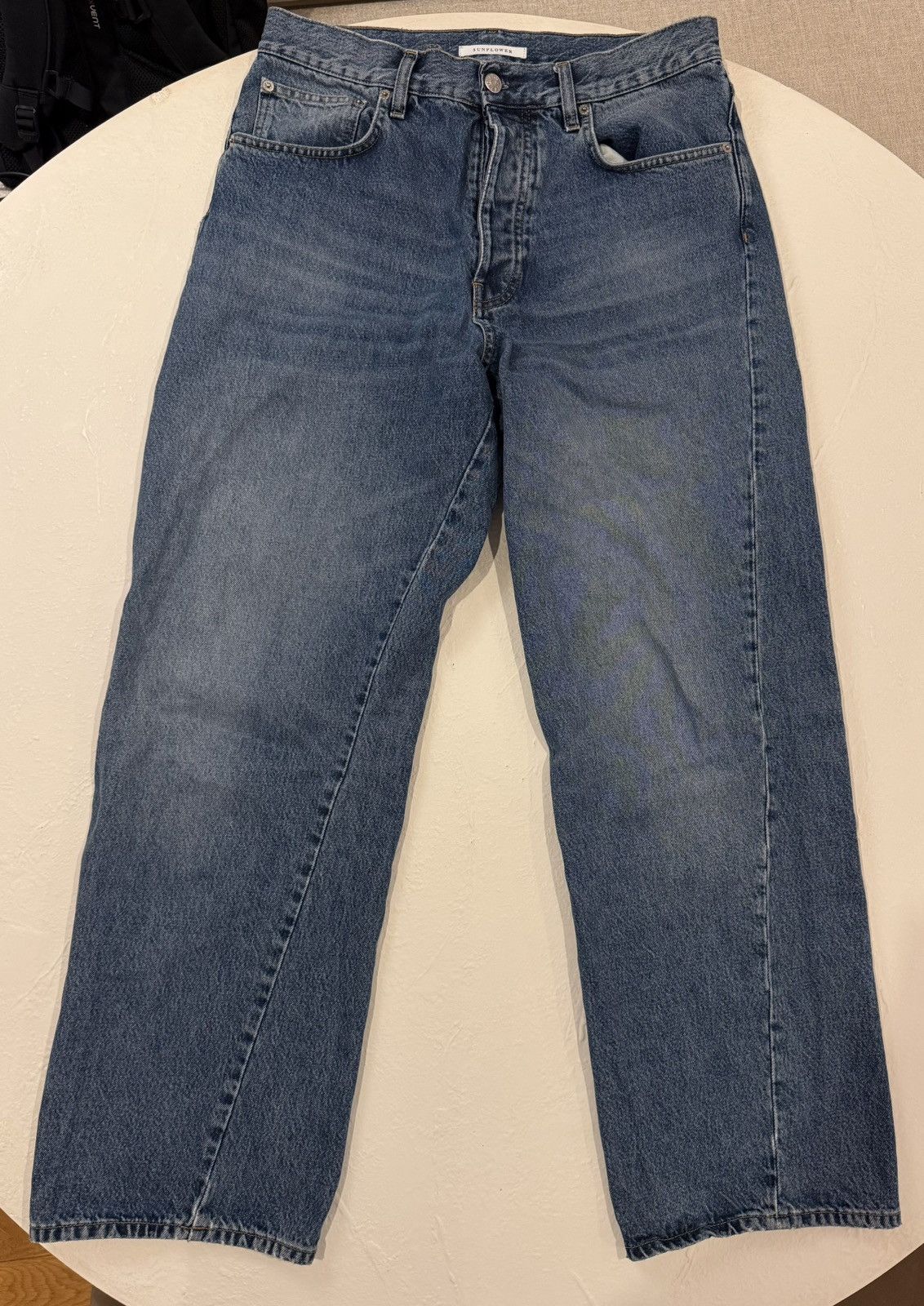 Sunflower Wide Twist Denim - Mid Blue