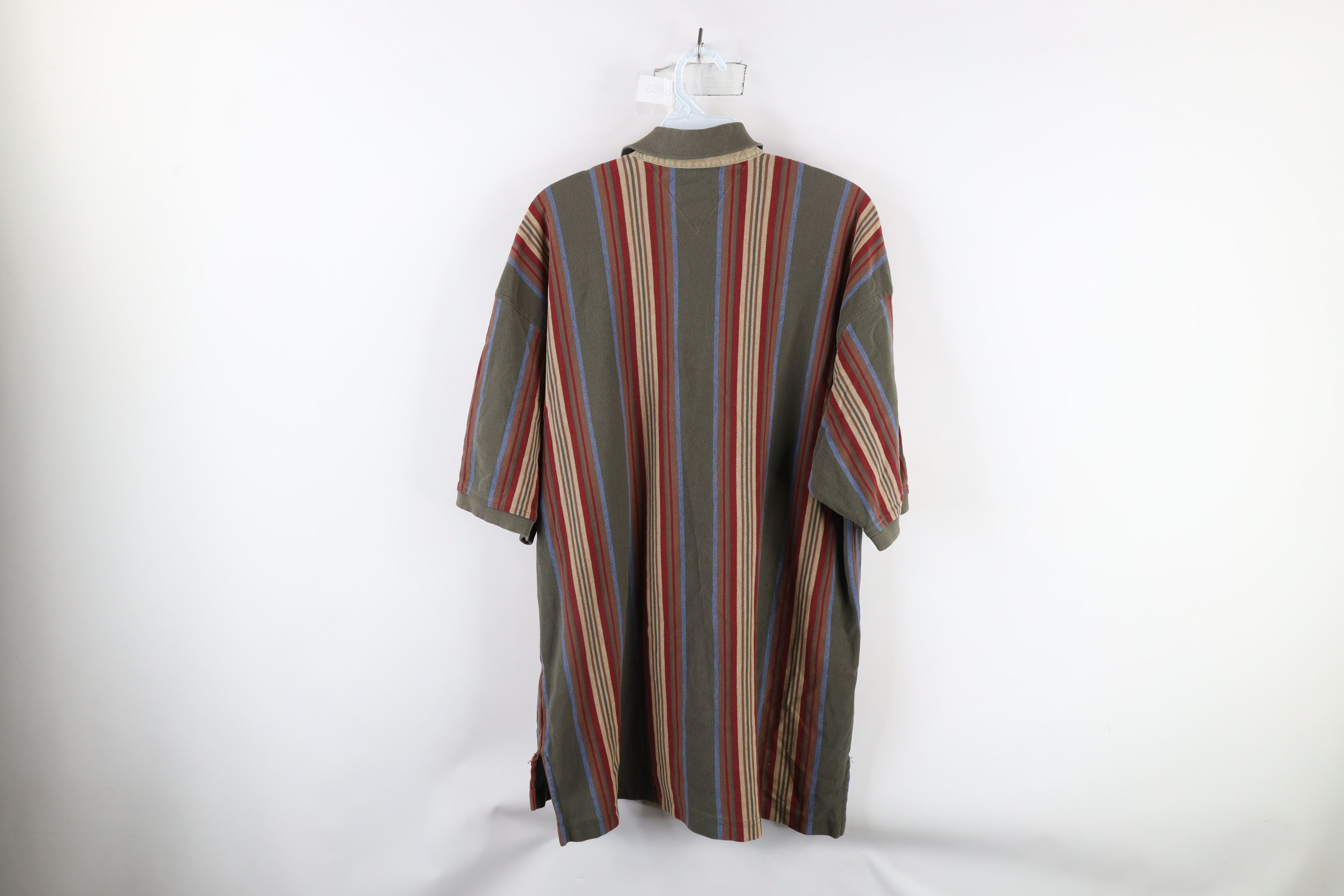 Tommy Hilfiger × Vintage Vintage 90s Tommy Hilfiger Striped Collared Polo Shirt Size US XL / EU 56 / 4 - 10 Thumbnail
