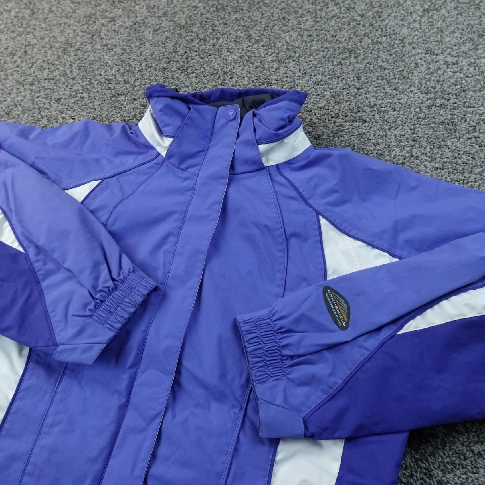 Vintage Columbia Jacket Womens M Blue Interchange 3-in-1 Windproof Waterproof Coat Hiking Outdoor Ski Sports Zip Pockets Size M / US 6-8 / IT 42-44 - 2 Thumbnail