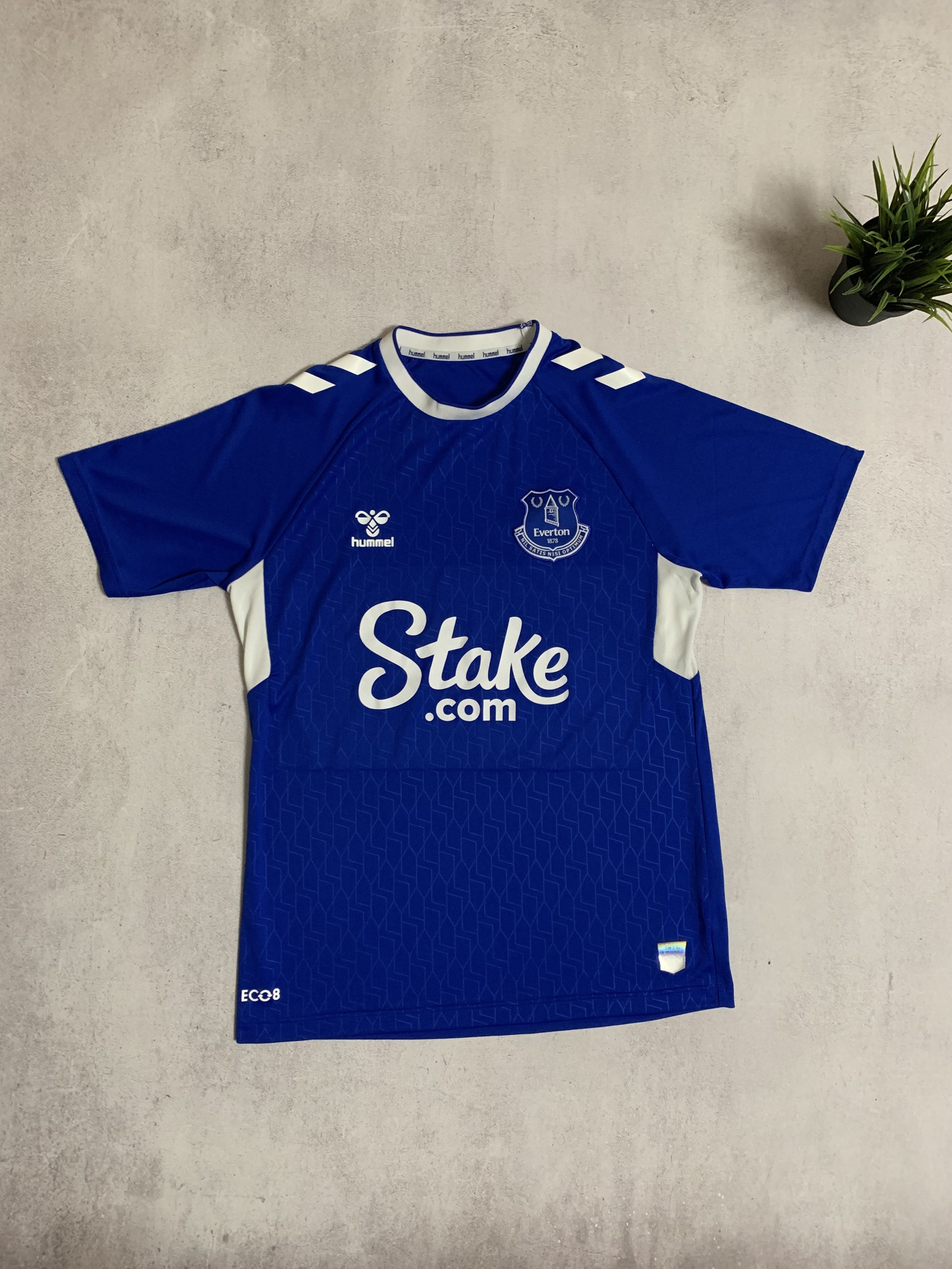 Vintage Vintage Everton Jersey T Shirt Hummel Stake Blockcore Size US S / EU 44-46 / 1 - 1 Thumbnail