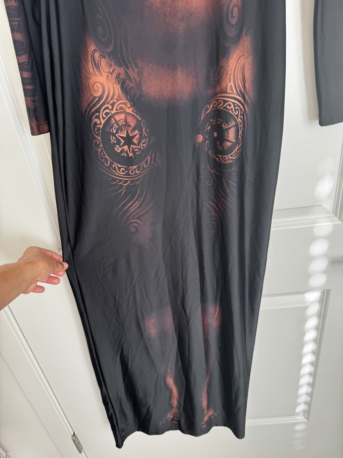 Jean Paul Gaultier Jean Paul Gautier The Long Ebony Body Tattoo Dress Dark Nude Size S / US 4 / IT 40 - 13 Thumbnail