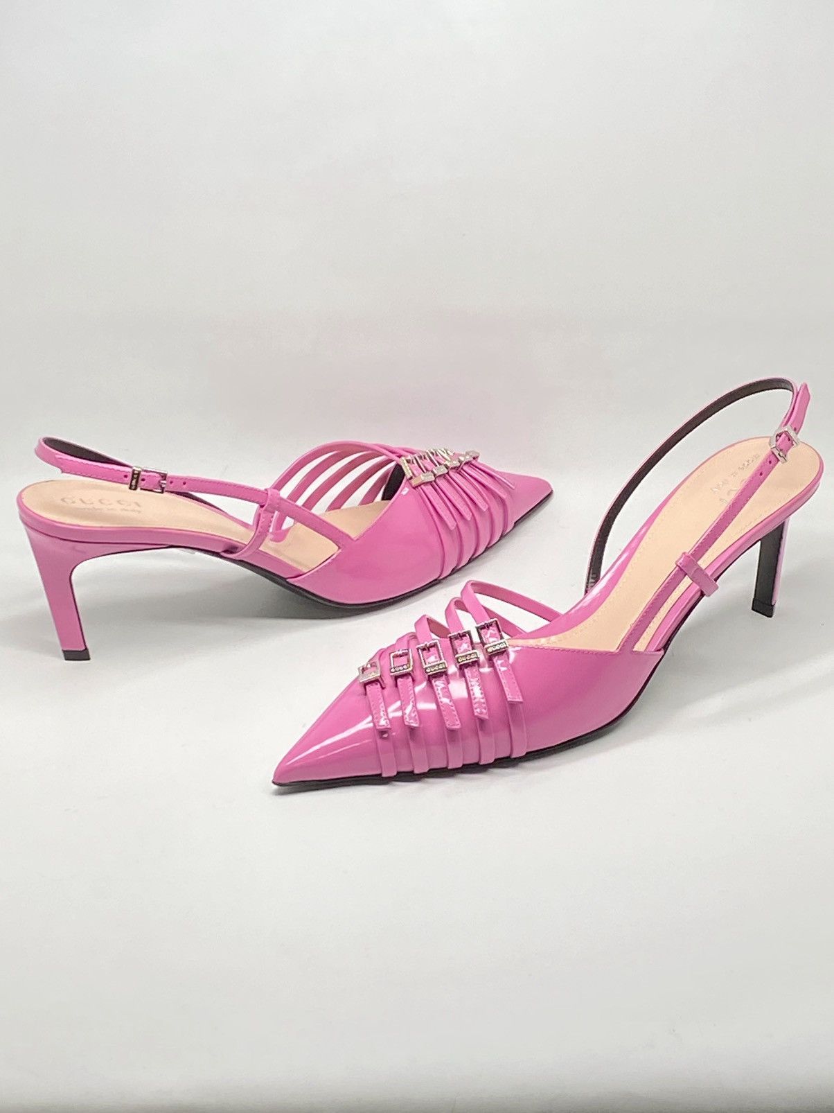Gucci Gucci Seraphine 75MM Leather Slingback Pumps size 40 Size US 10 / IT 40 - 14 Thumbnail