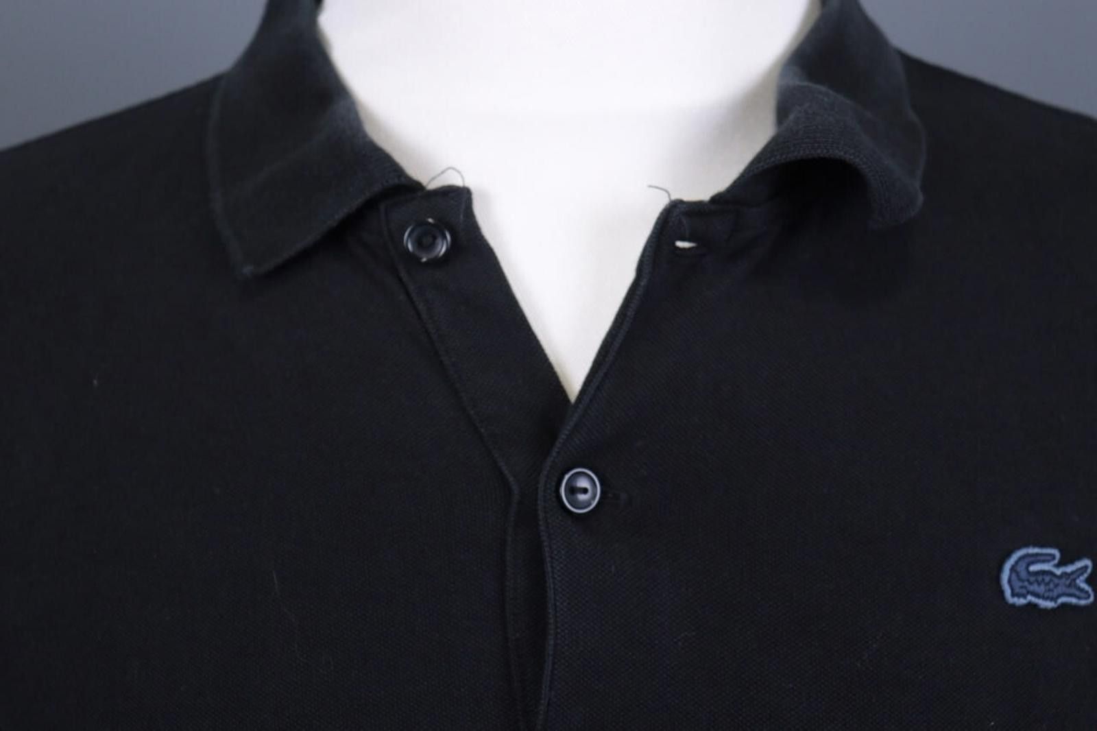 Lacoste Lacoste Black Cotton Collar Popover Polo Shirt Size S Size US S / EU 44-46 / 1 - 4 Thumbnail