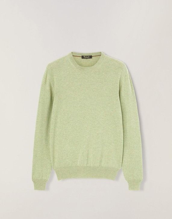 Loro Piana o1srvl11e1024 Girocollo Classic Cashmere Sweater in Green Size US S / EU 44-46 / 1 - 1 Thumbnail
