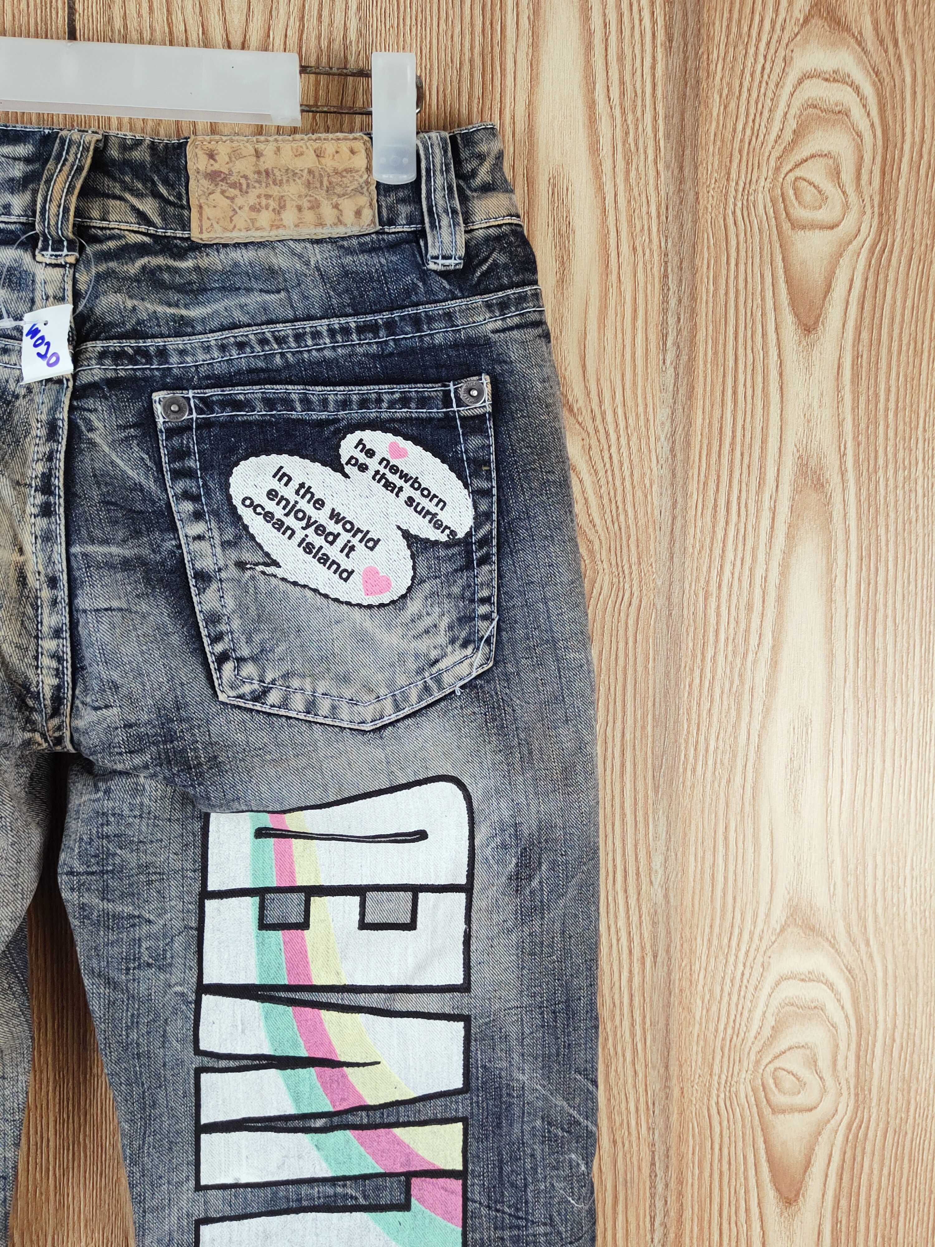 Japanese Brand × Vintage Japan patchwork Dark Blue Distressed Ripped Jeans #W020 Size 29" - 16 Thumbnail