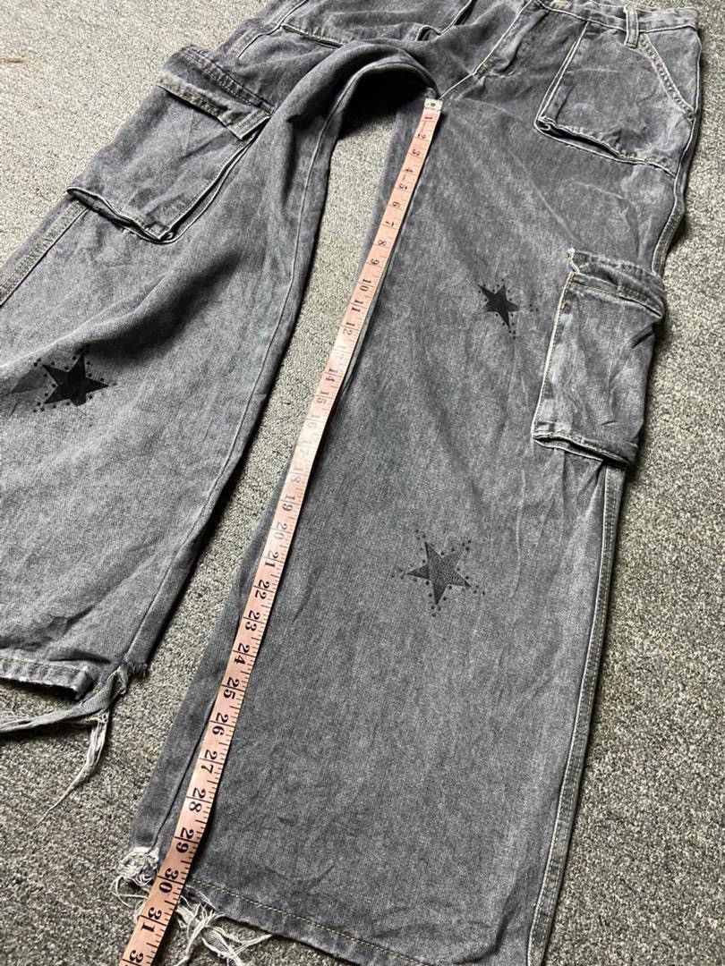 Japanese Brand Romme Brand Distressed Cargo Jeans (172) Size US 30 / EU 46 - 8 Thumbnail