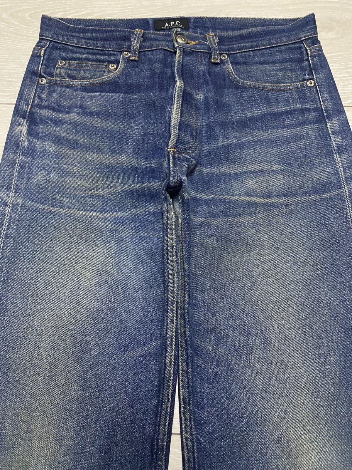 A.P.C. A.P.C Rue De Fleurus Selvedge Denim Mud Wash Loose Jeans Size US 30 / EU 46 - 3 Thumbnail