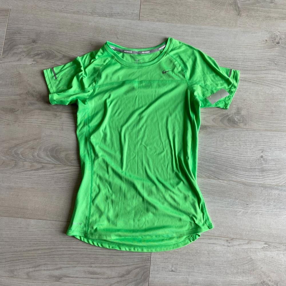 Nike Nike Women's Dri-FIT Short Sleeve T-Shirt - Vibrant Green Size S / US 4 / IT 40 - 1 Thumbnail