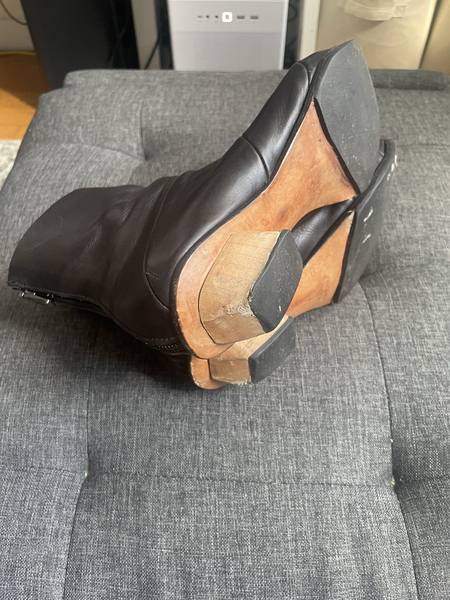 CYDWOQ Spiral Leather Boots Size US 7 / IT 37 - 12 Thumbnail
