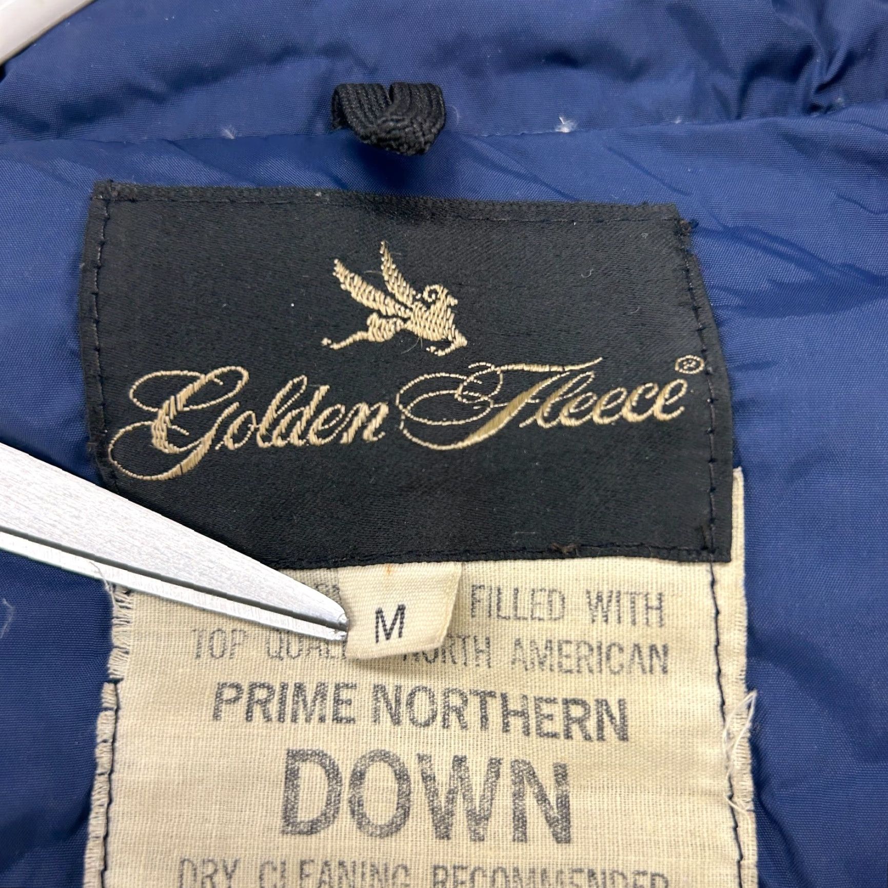 Vintage VINTAGE Golden Fleece Jacket Mens M Blue Navy Puffer Parka Goose Down Talon 70s Down Full Zip 90s Packable Logo Mens Size US M / EU 48-50 / 2 - 7 Thumbnail