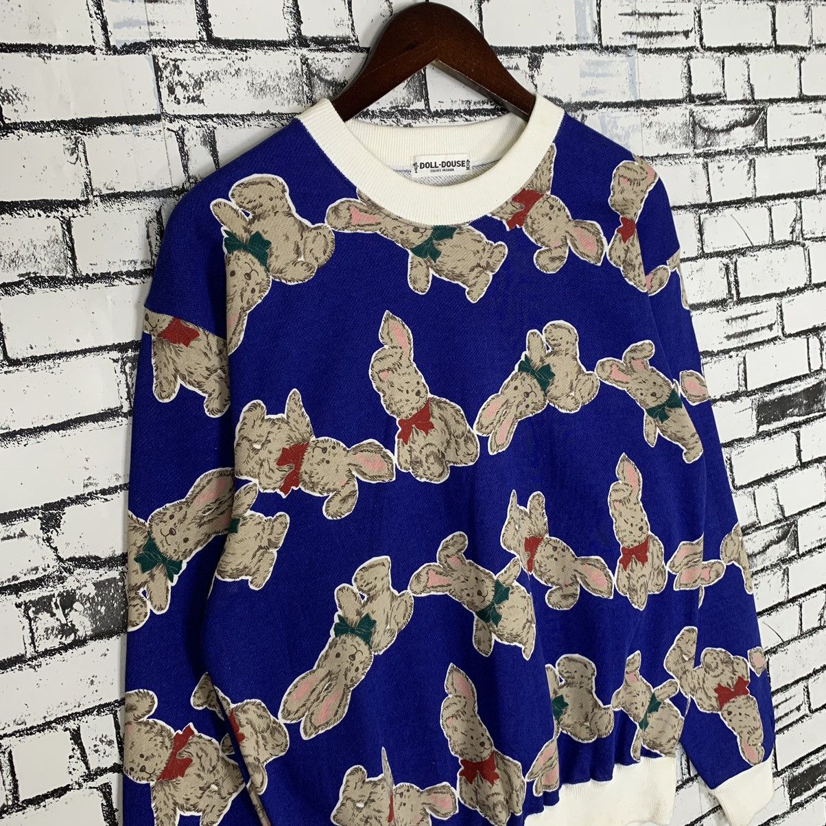 Vintage Doll-Douse Rabbit Full Print Sweatshirt Crewneck Size M / US 6-8 / IT 42-44 - 4 Thumbnail