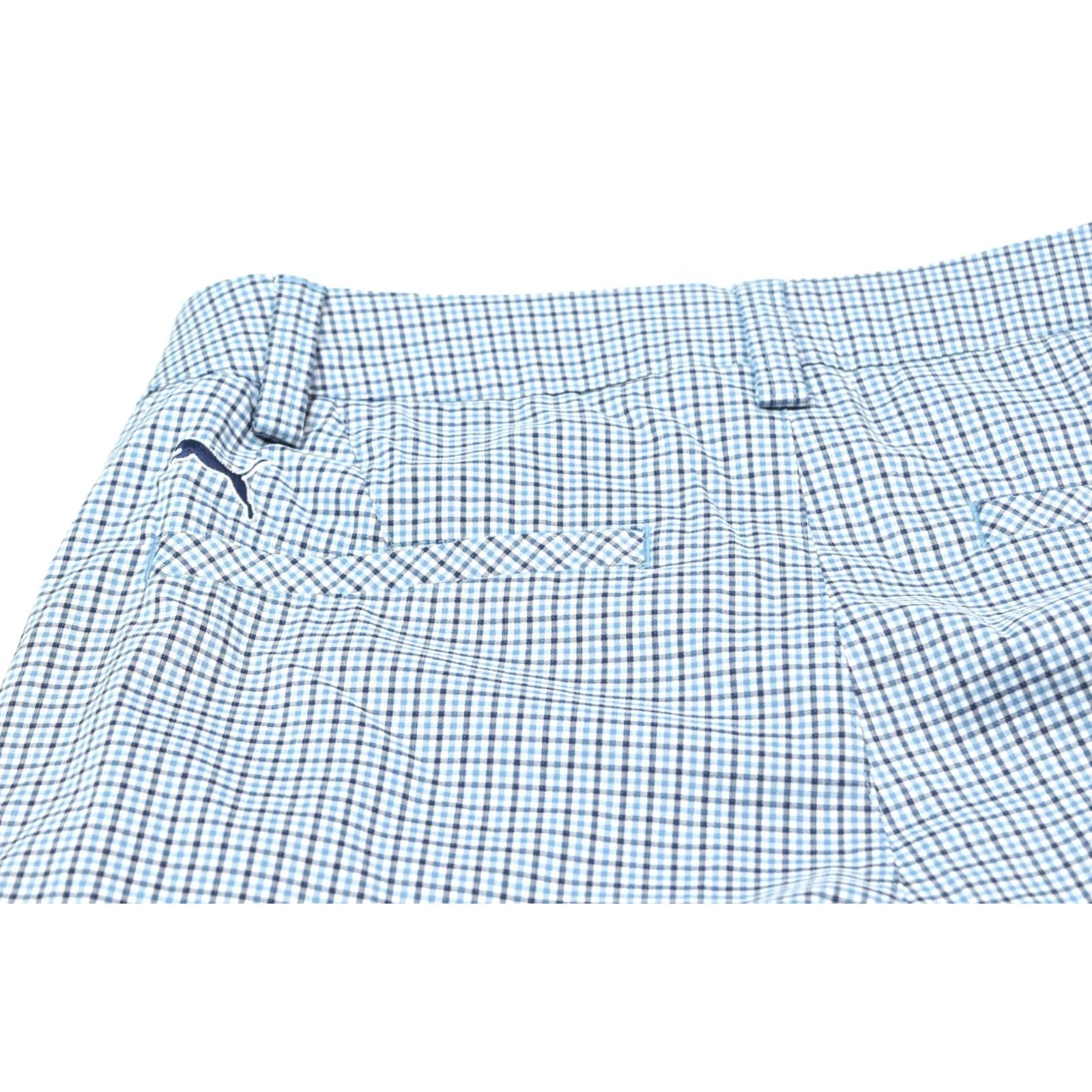 Puma Puma dryCELL Tech Flex Golf Shorts Mens 28 Blue Plaid Wicking Athletic Fit Size US 29 - 7 Thumbnail