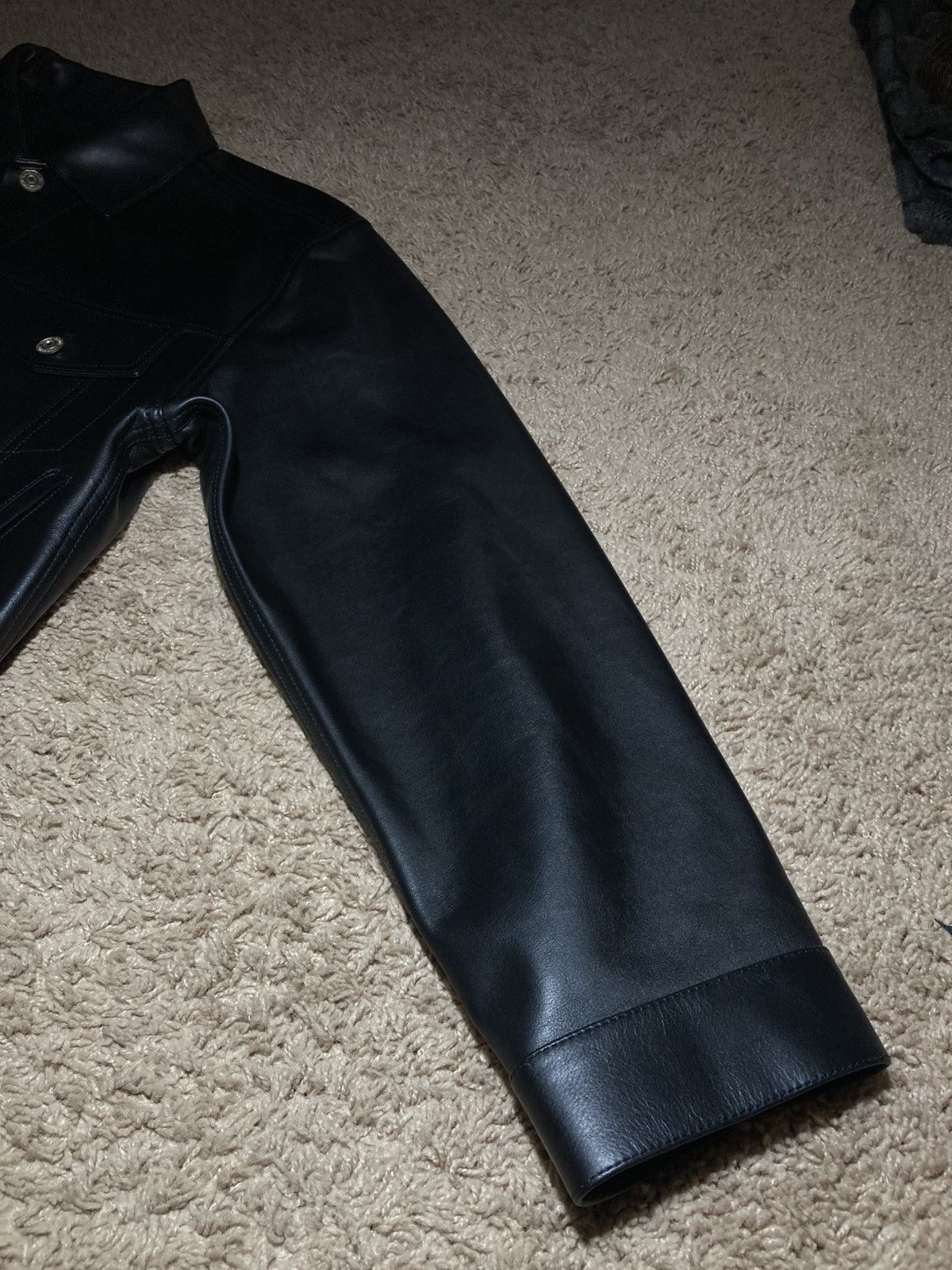 Balenciaga New 2023 Balenciaga Loose Leather Trucker Jacket Demna Crop Size US M / EU 48-50 / 2 - 5 Thumbnail