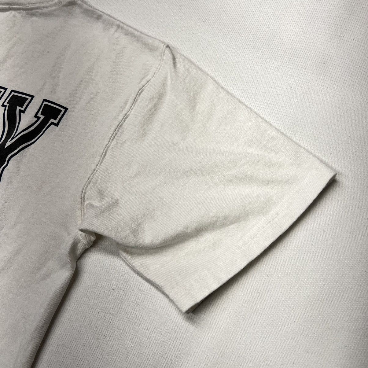 Vintage Navy Tee Shirt White Double Sided Reflective Logo Military Size US M / EU 48-50 / 2 - 10 Thumbnail