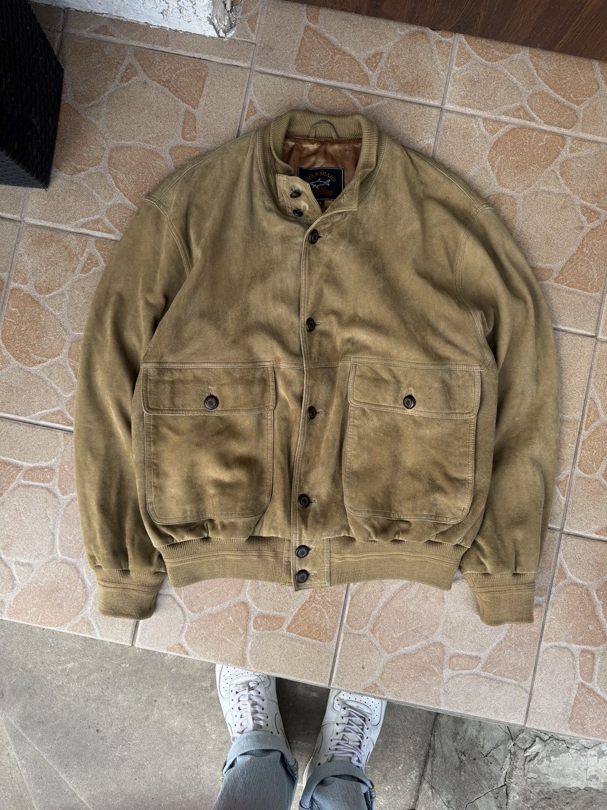 Paul & Shark 90s Vintage Paul Shark Suede jacket leather oldmoney Size US L / EU 52-54 / 3 - 1 Thumbnail