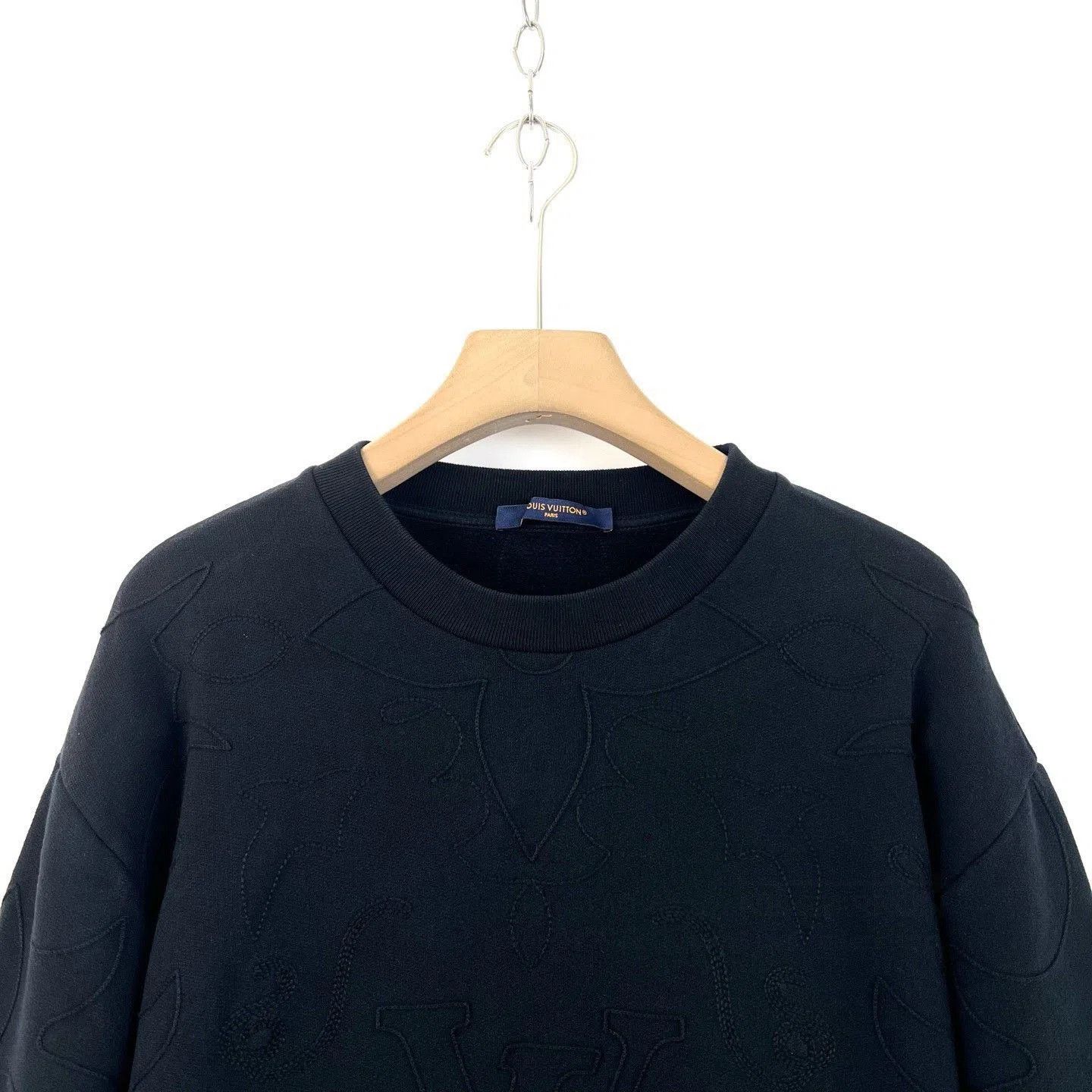 Louis Vuitton Louis Vuitton Black Monogram Knit Sweater. Size US L / EU 52-54 / 3 - 3 Thumbnail