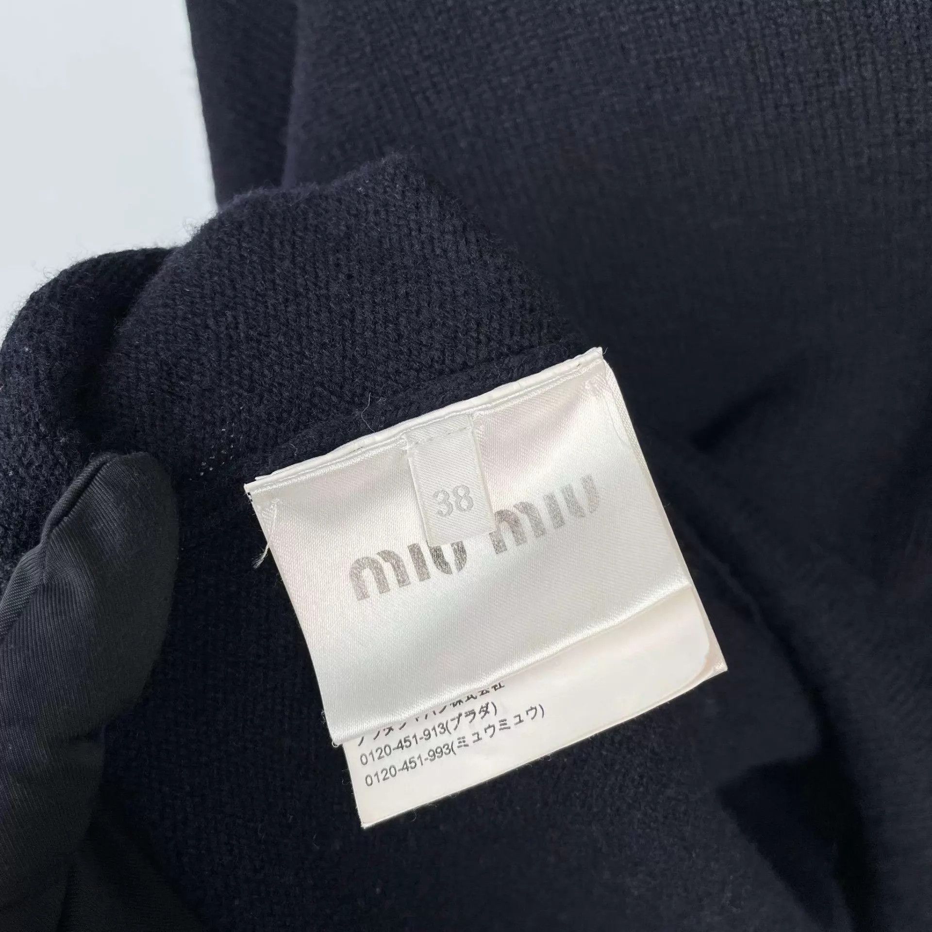 Miu Miu MIU MIU black sweater 38 95 New Size XS / US 0-2 / IT 36-38 - 7 Thumbnail