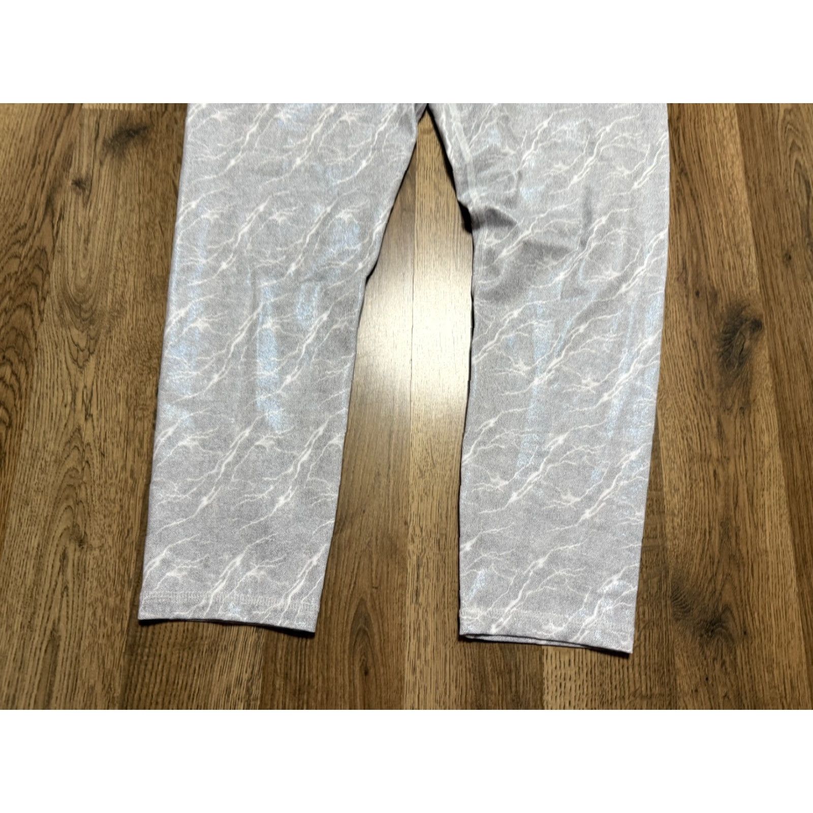 Vintage ZYIA Pants Women's Size 14-16 Grey White Leggings Athletic Wear Casual Activewear Pull On Ankle Inseam 23 in Regular Womens Size 36" / US 14 / IT 50 - 3 Thumbnail