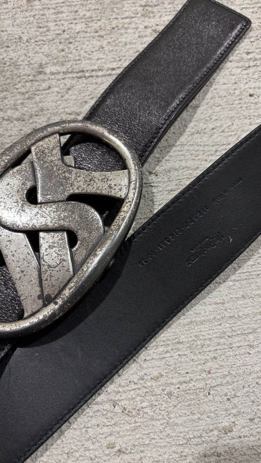 Saint Laurent Paris Yves Saint Laurent Paris Logo Belt Size 30 - 10 Thumbnail