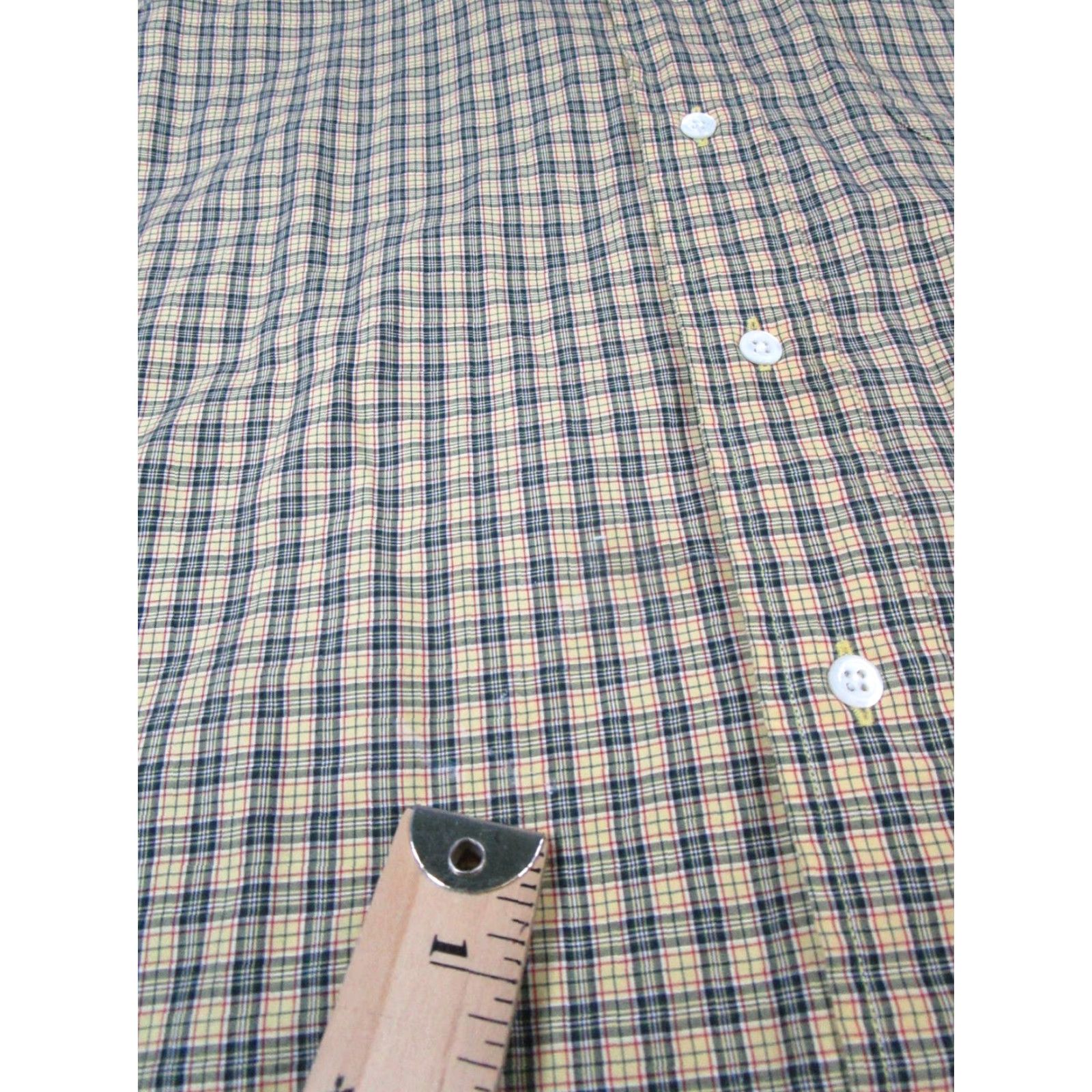 Ralph Lauren Ralph Lauren Shirt Plaid Cotton Button-Up Long Sleeve Adult Medium Yellow Mens Size US M / EU 48-50 / 2 - 5 Thumbnail