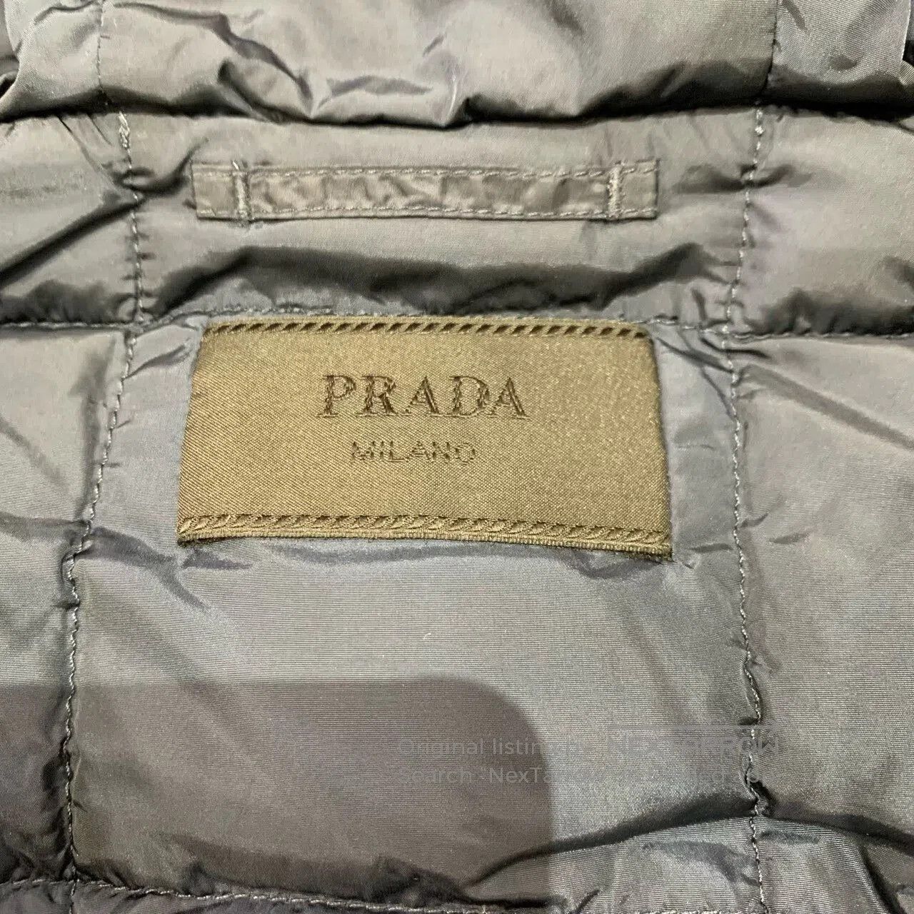 Prada prada dark blue puffer jacket with hood. Size US L / EU 52-54 / 3 - 4 Thumbnail
