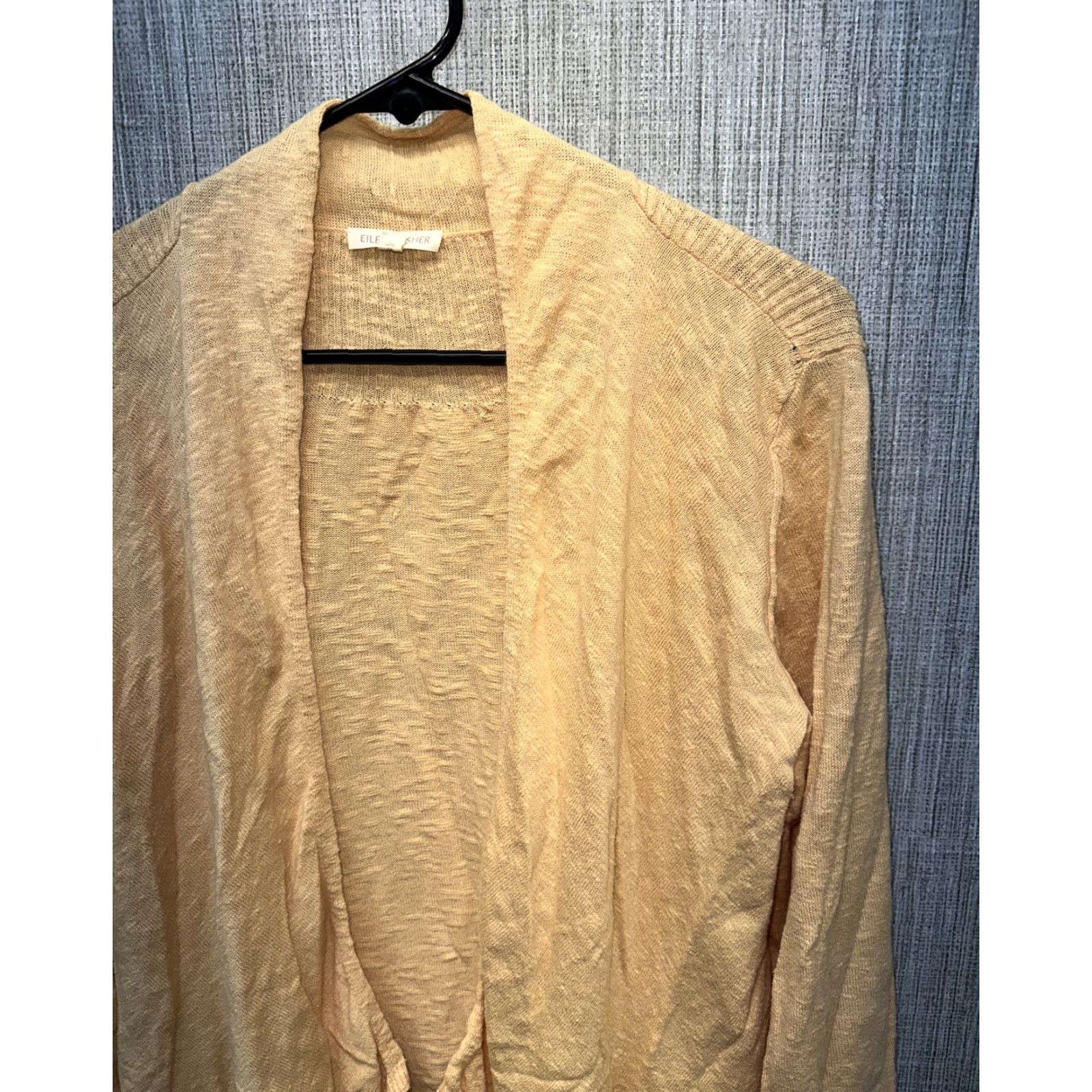 Eileen Fisher Eileen Fisher Blouse Orange Linen Blend Long Sleeve Size L Womens T-Shirt Shirt Regular Collared Solid Size L / US 10 / IT 46 - 2 Thumbnail