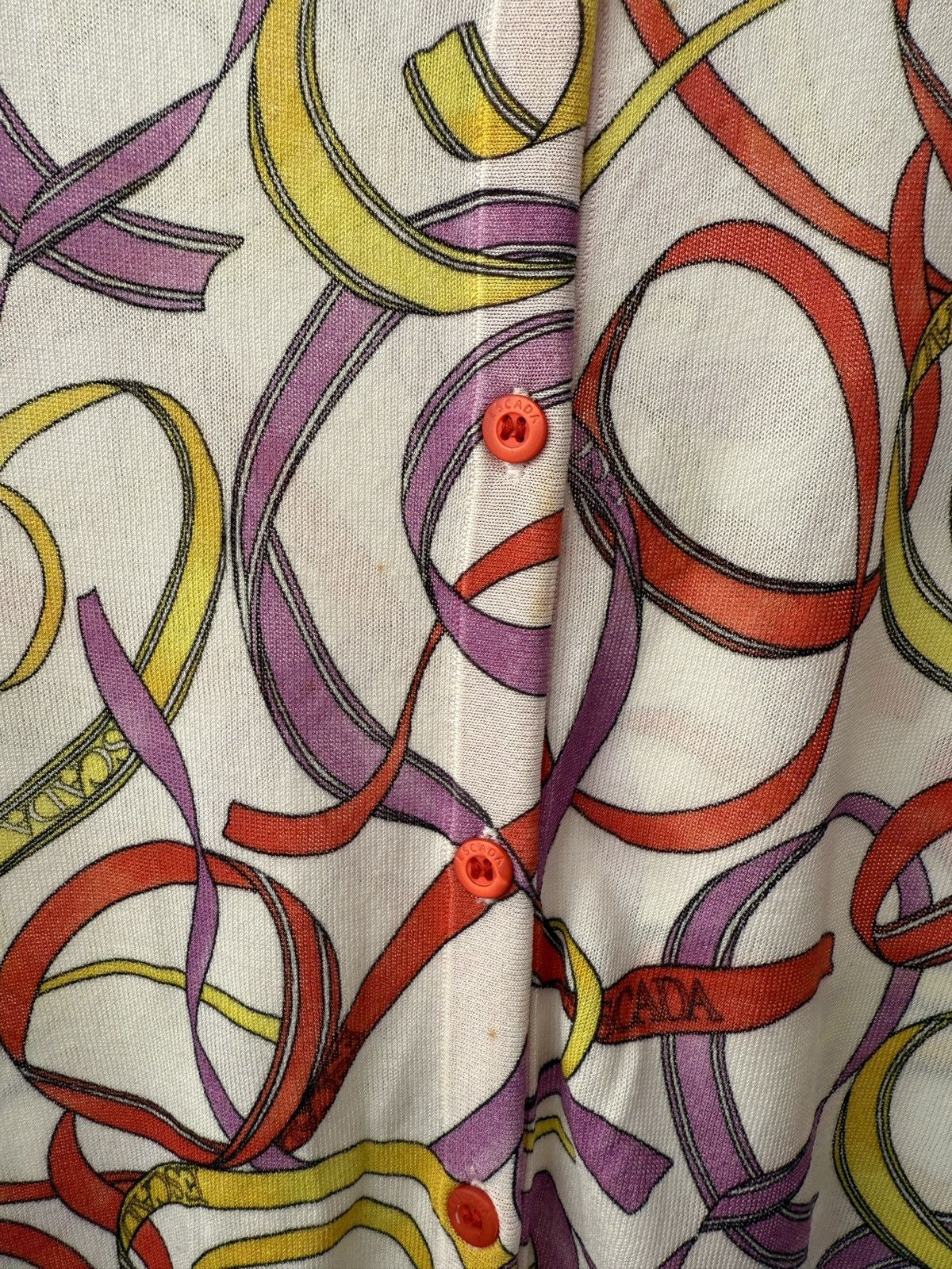 Escada Vintage Escada Sport Sheer women’s Cardigan Top Abstract Size L / US 10 / IT 46 - 6 Thumbnail