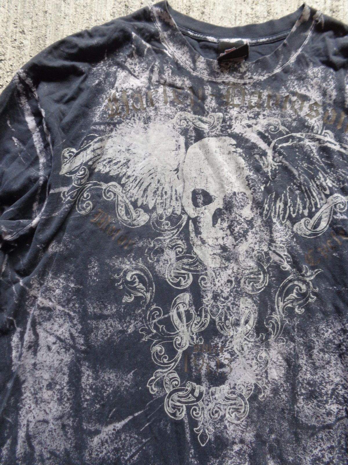 Harley Davidson × Japanese Brand × Vintage Skull emo goth Harley Davidson long sleeve Size US XL / EU 56 / 4 - 2 Thumbnail