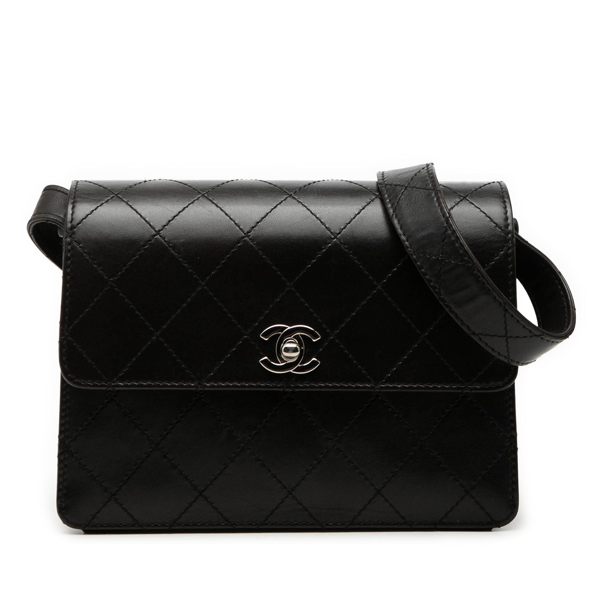 Chanel CC Quilted Lambskin Flap Shoulder Bag Size ONE SIZE - 1 Thumbnail