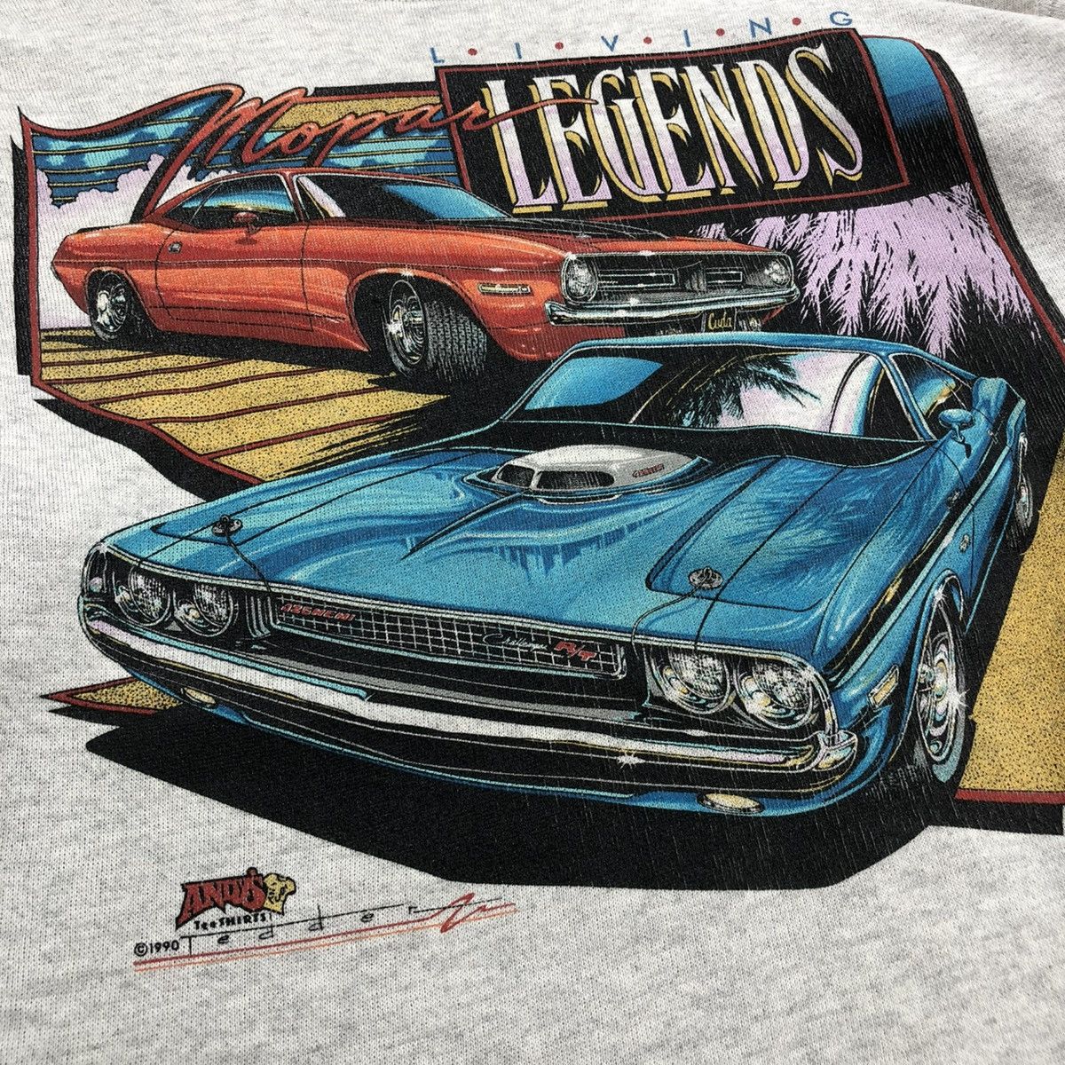 Vintage ©️1990s Vintage Mopar Living Legend Classic Racing Crewneck Size US L / EU 52-54 / 3 - 3 Thumbnail