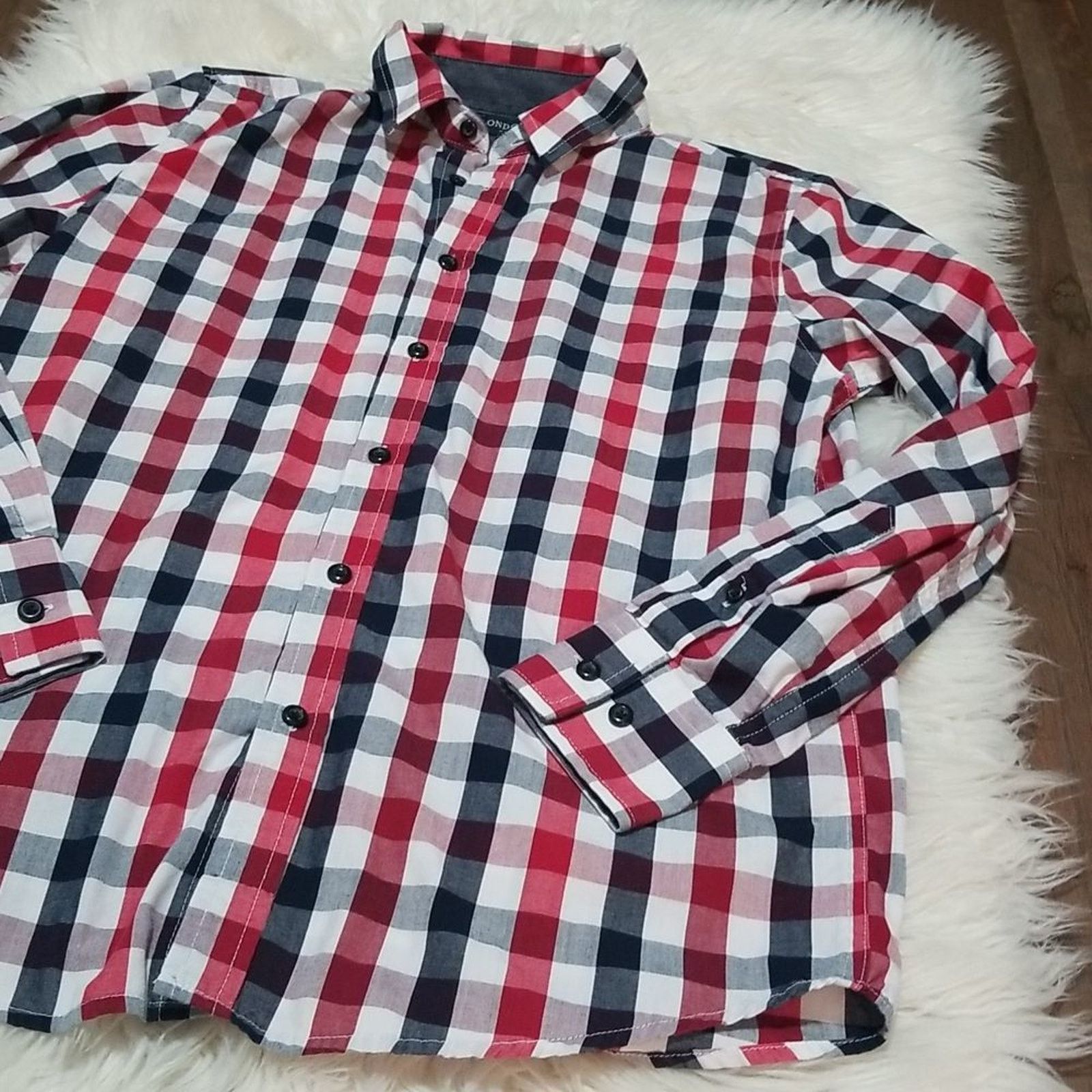 London Fog London Fog Men's Checkered Casual Button Down Shirt Size US S / EU 44-46 / 1 - 2 Thumbnail
