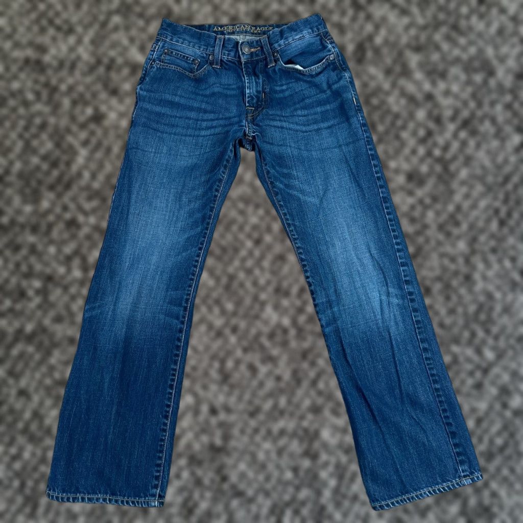American Eagle Outfitters American Eagle Jeans Men's 28x30 (Fits 28x27.5) Blue Original Straight Stretch Size US 28 / EU 44 - 1 Thumbnail