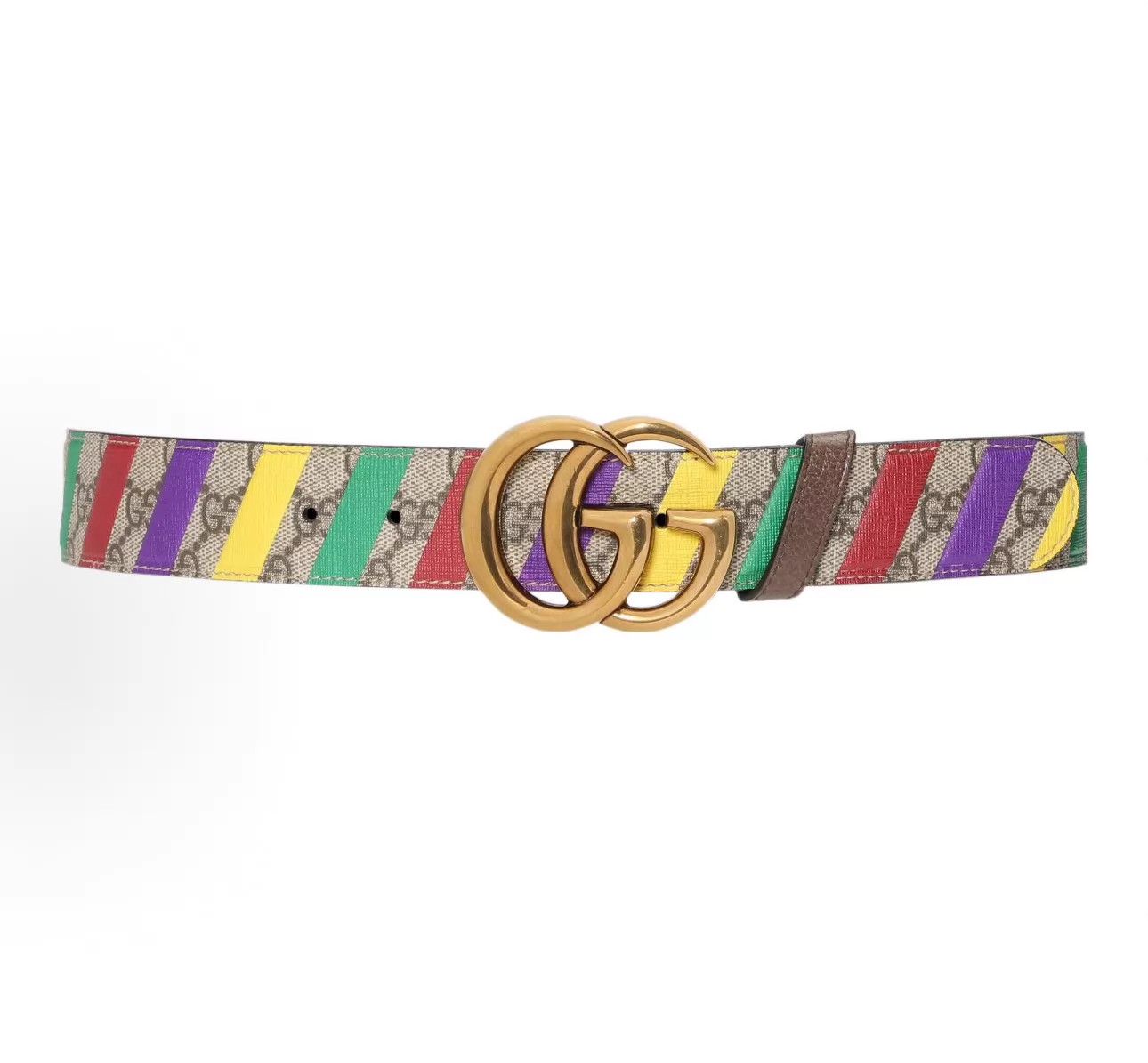 Gucci GUCCI GG Marmont Rainbow Belt Brown Size 80/85 Size ONE SIZE - 5 Thumbnail