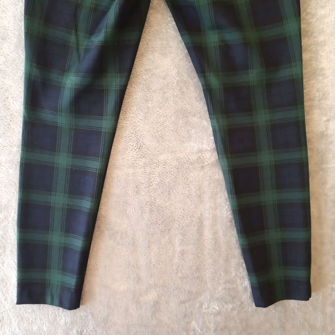 Loft Loft Petites Legging Crop Pants Womens PS Green Blue Plaid Pull On Skinny Size 28" / US 6 / IT 42 - 7 Thumbnail
