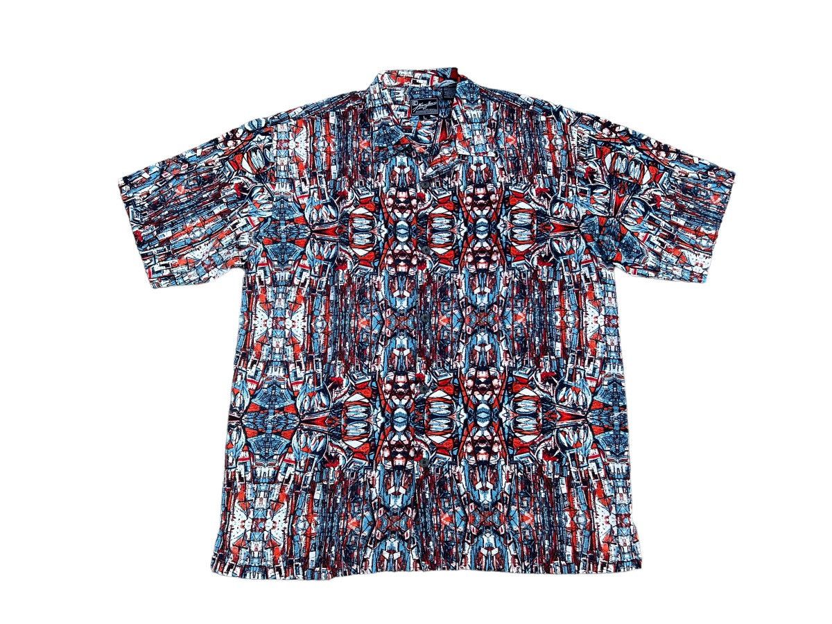 Karl Kani Vintage Karl Kani Loop Collar Abstract Hawaiian Shirt Size US L / EU 52-54 / 3 - 1 Thumbnail