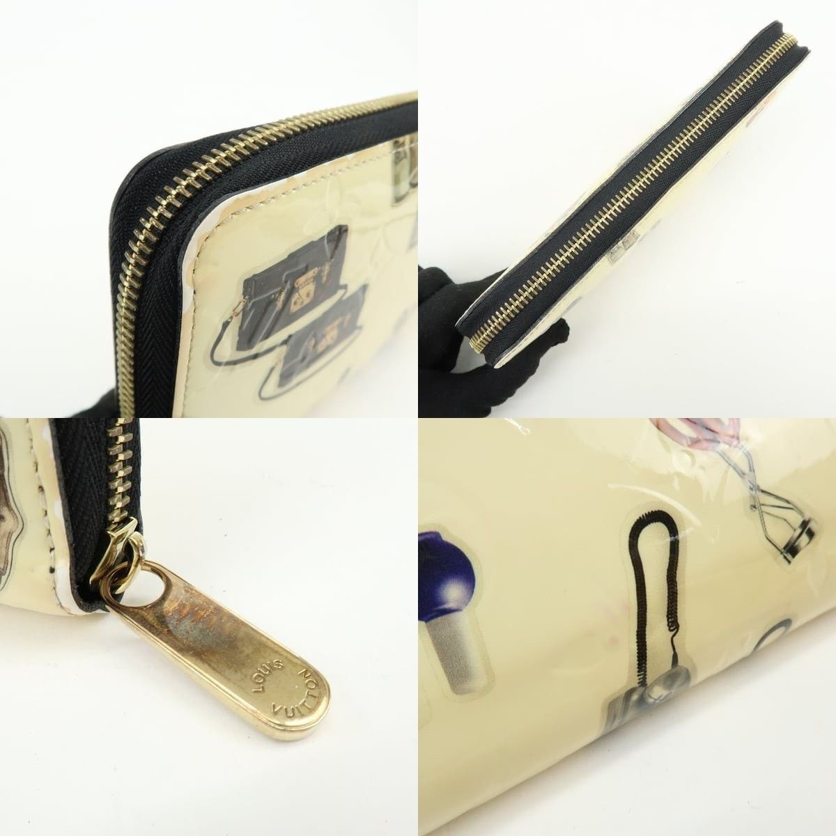Louis Vuitton Louis Vuitton Zippy Wallet Sticker Print Patent Size ONE SIZE - 5 Thumbnail