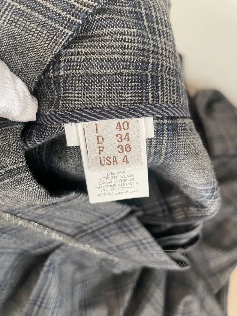 Brunello Cucinelli Brunello Cucinelli Grey Check New Wool Trousers Size 26" / US 2 / IT 38 - 6 Thumbnail